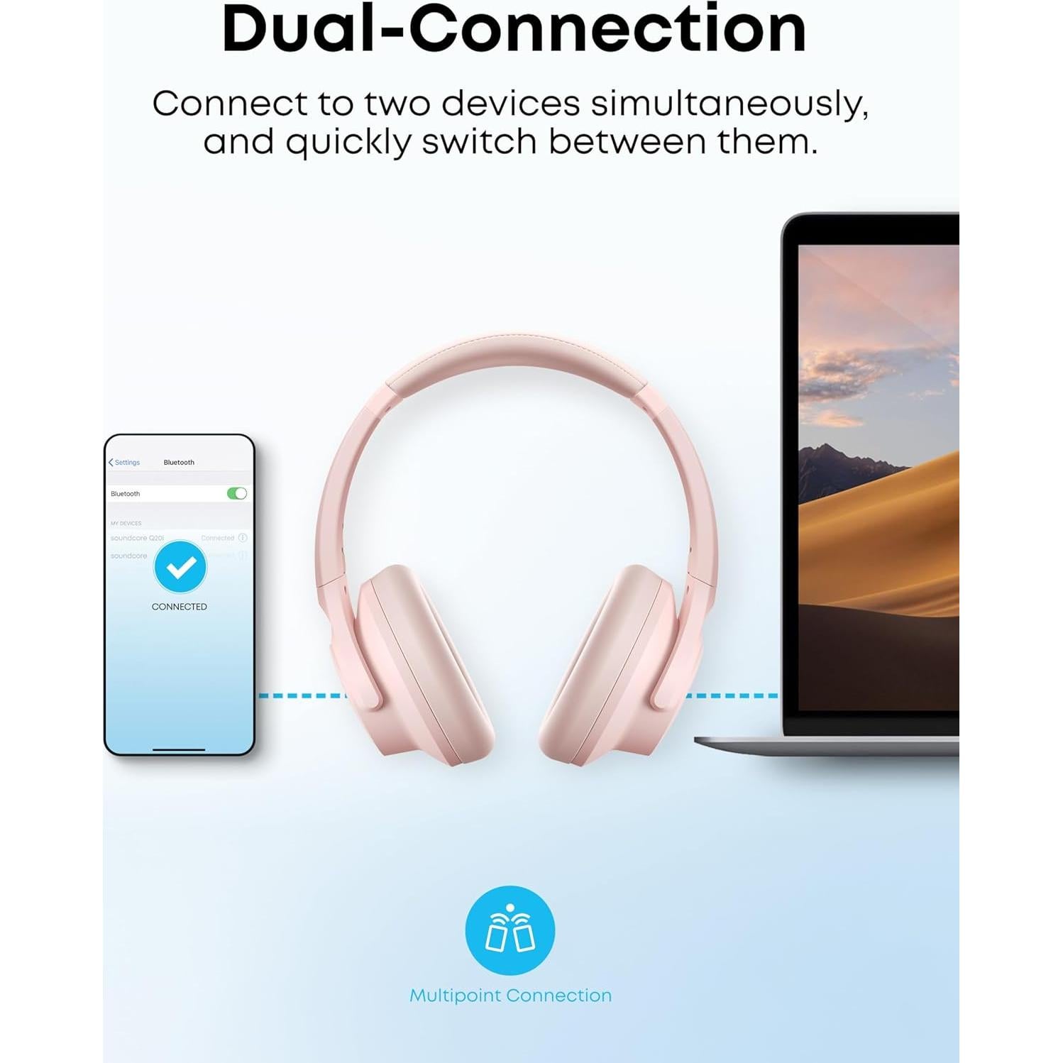 Auriculares Inalámbricos Anker Soundcore Q20i con ANC 40H