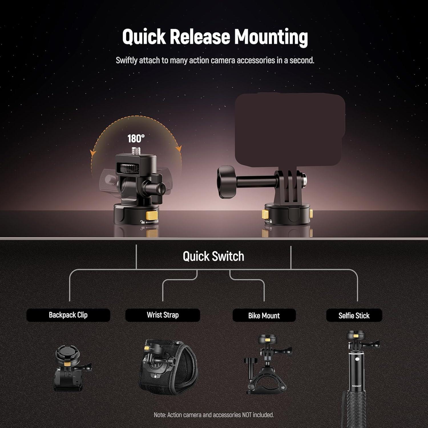 Kit de Montaje para Cámara de Acción NEEWER GP-23 6 en 1