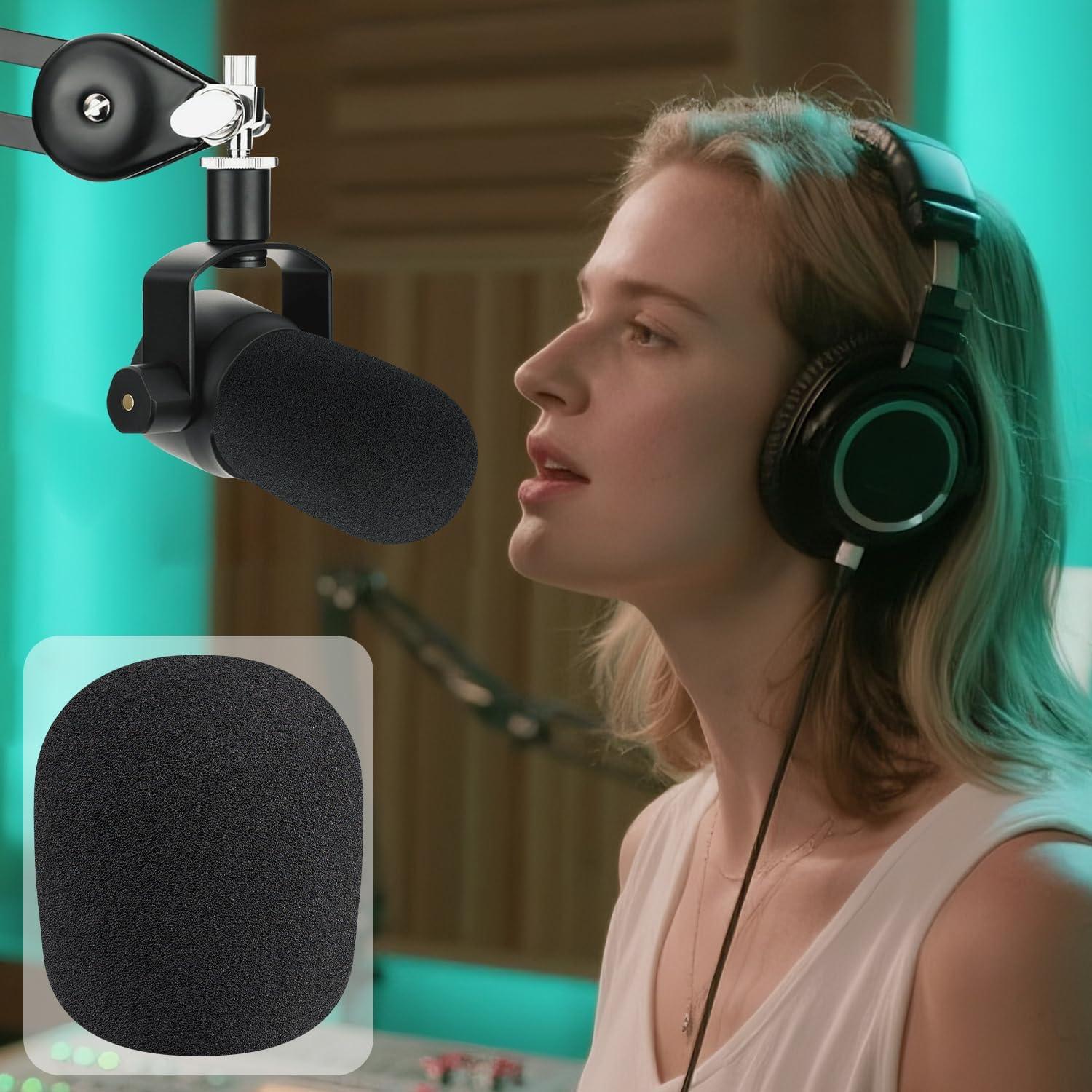 Filtros Pop para Micrófonos SOULWIT - 2 Piezas Espuma Negra