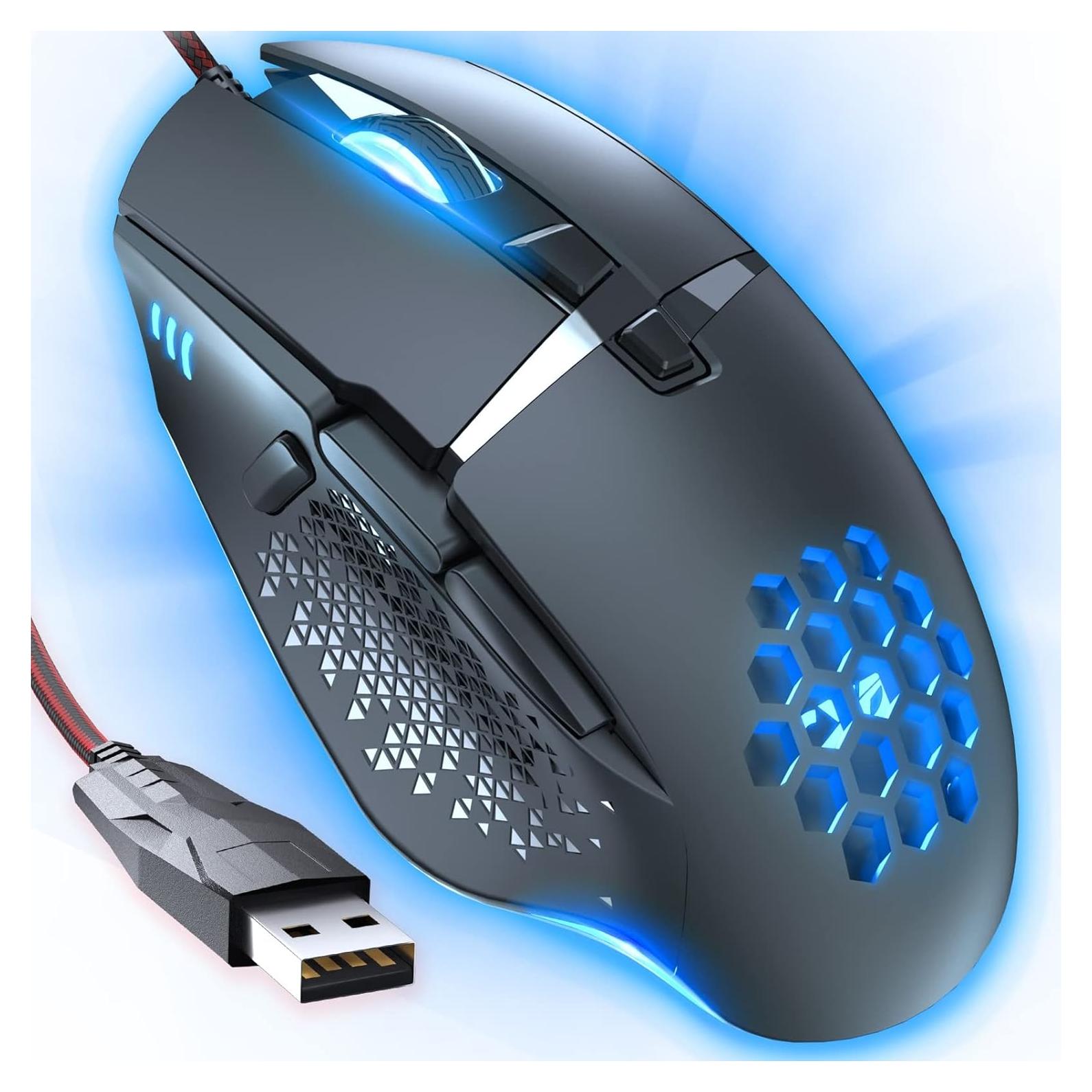 Ratón Gaming USB CYD C303 Ergonómico RGB 7200 DPI