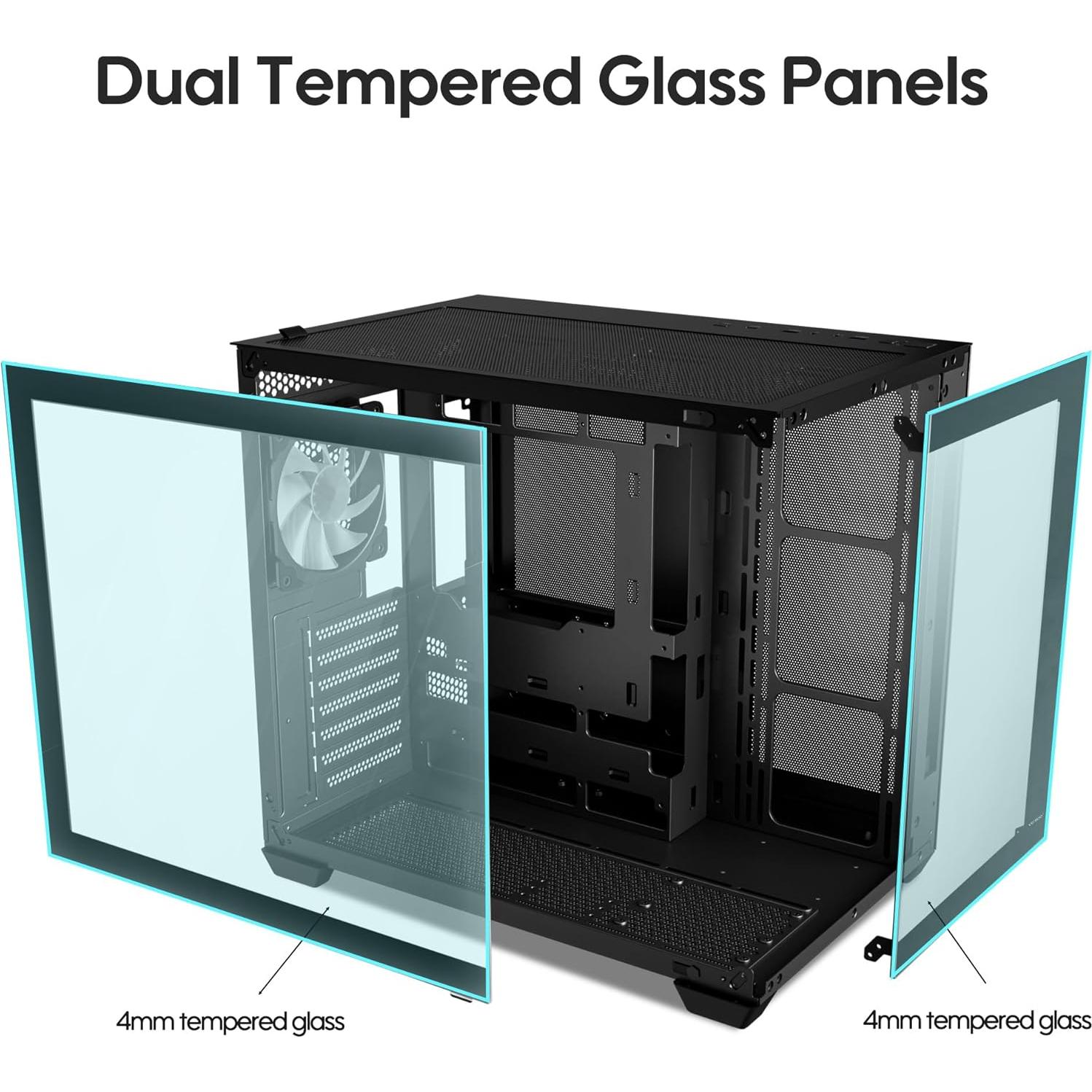 Caja de PC ATX Vetroo AL900 con vidrio templado 270°