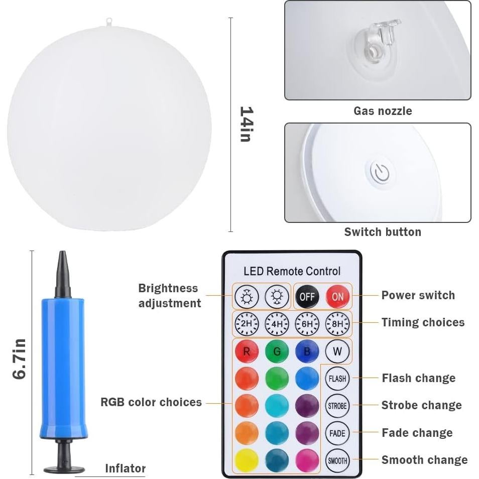 Luces Flotantes Solares Blibly LED 35.56cm Multicolor