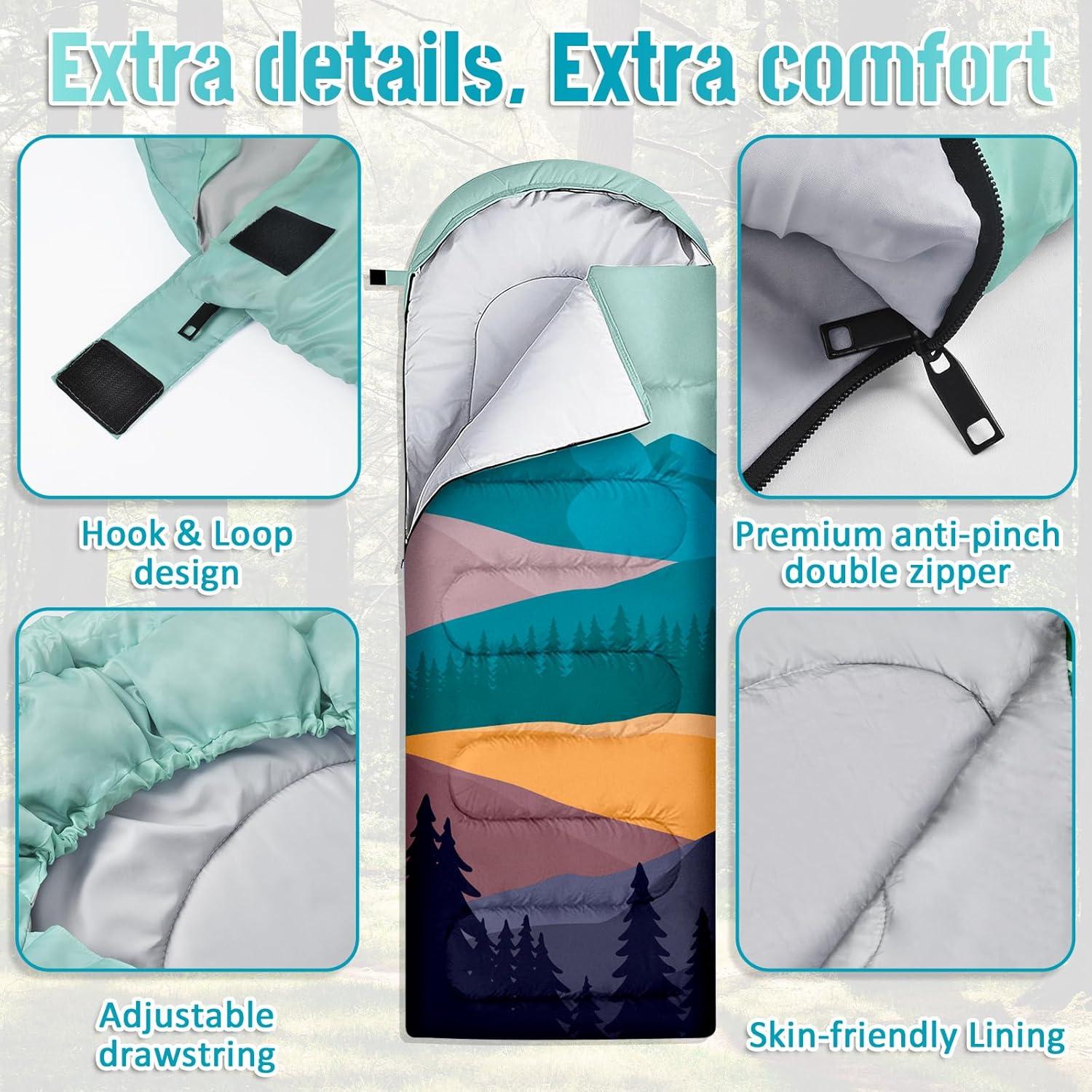 Saco de dormir PAMAID 3 temporadas impermeable 229.9x80 cm