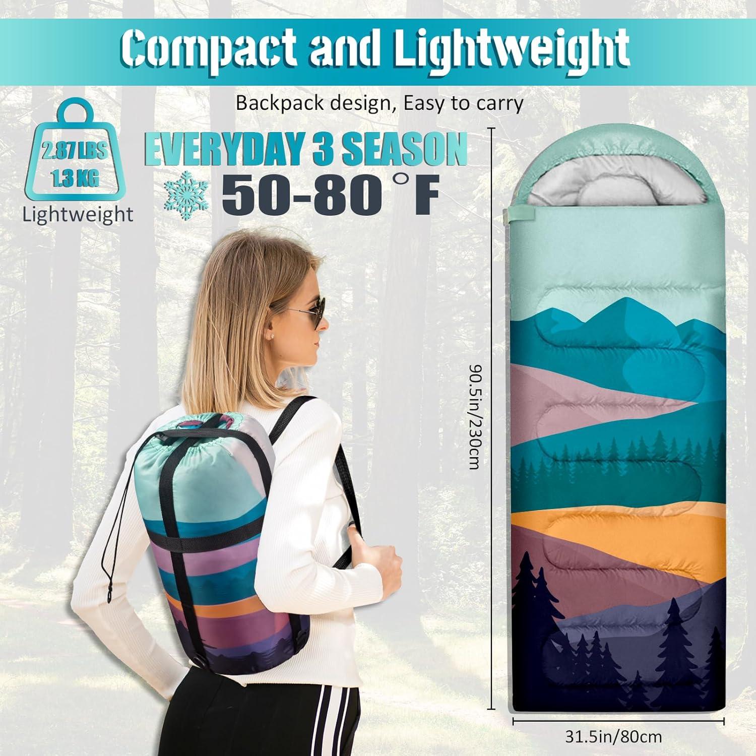 Saco de dormir PAMAID 3 temporadas impermeable 229.9x80 cm