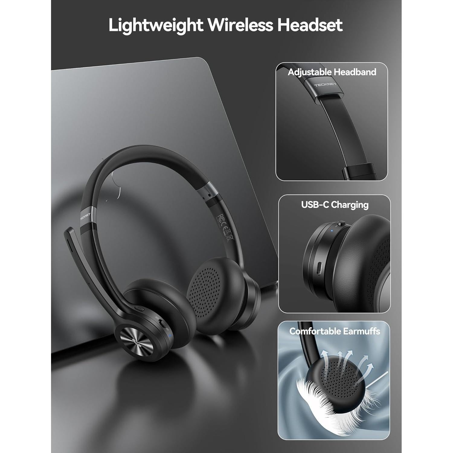 Auriculares Inalámbricos TECKNET TK-HS012 Bluetooth 5.2 50H