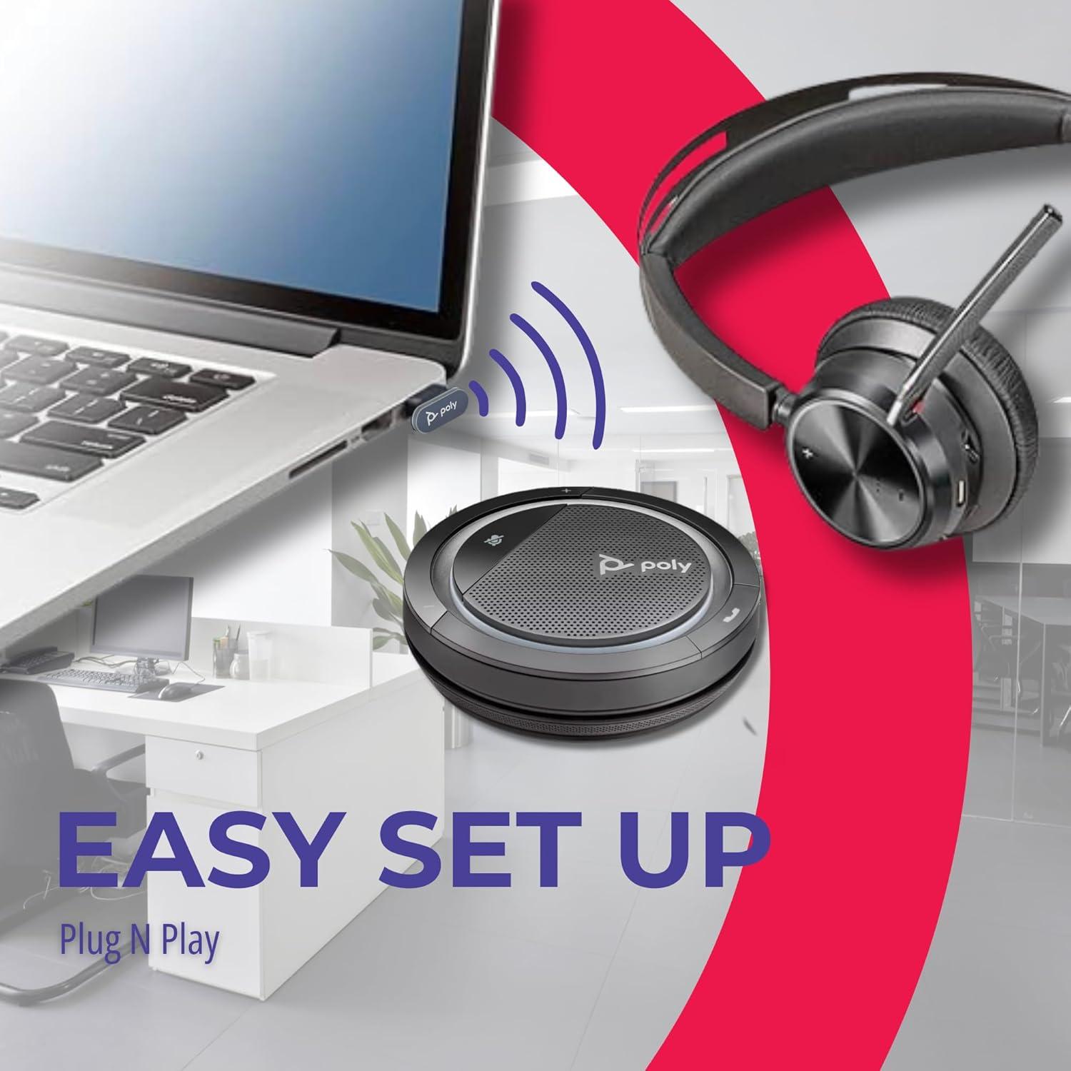 Adaptador Dongle Bluetooth USB-C Poly BT700 - Compatible PC y Mac