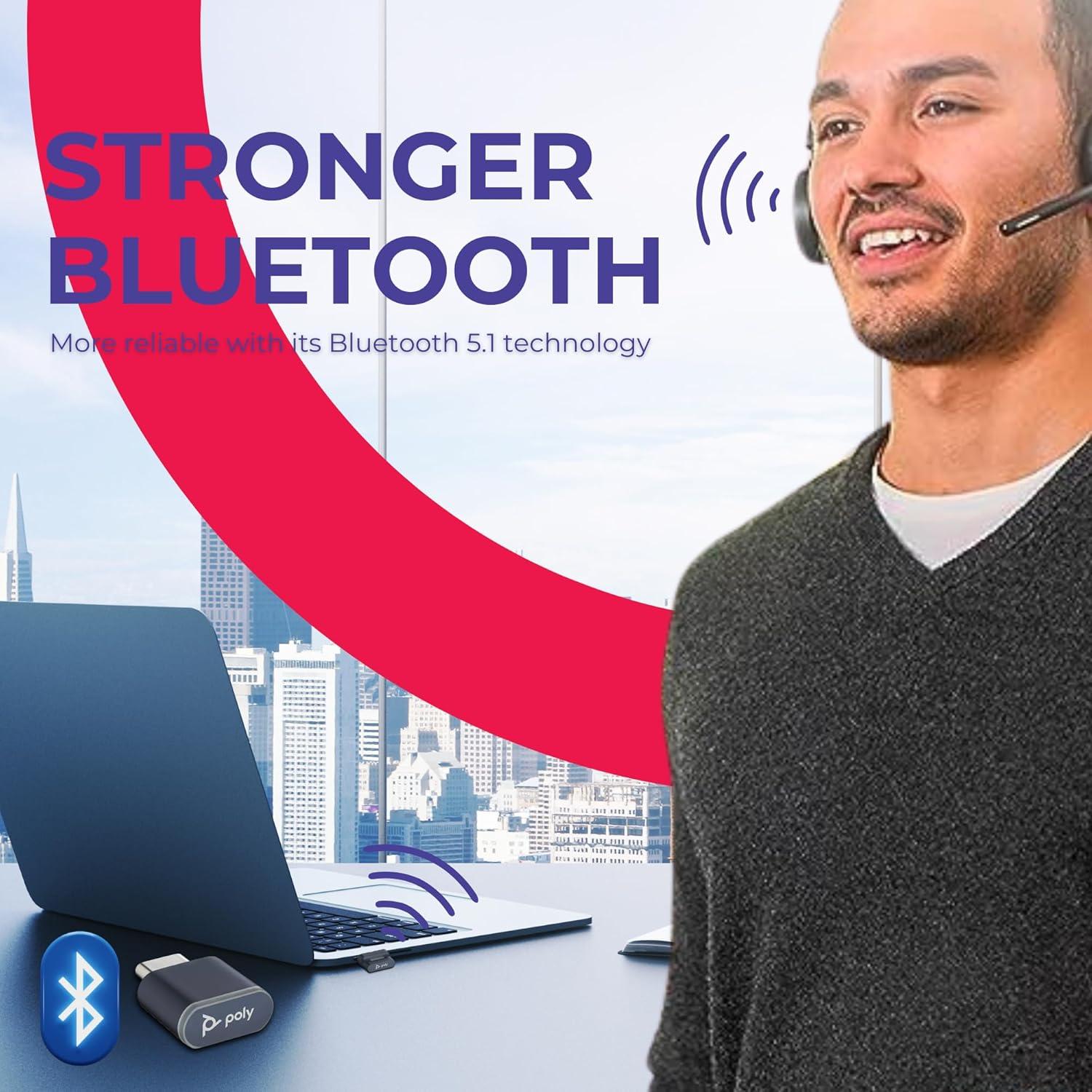 Adaptador Dongle Bluetooth USB-C Poly BT700 - Compatible PC y Mac