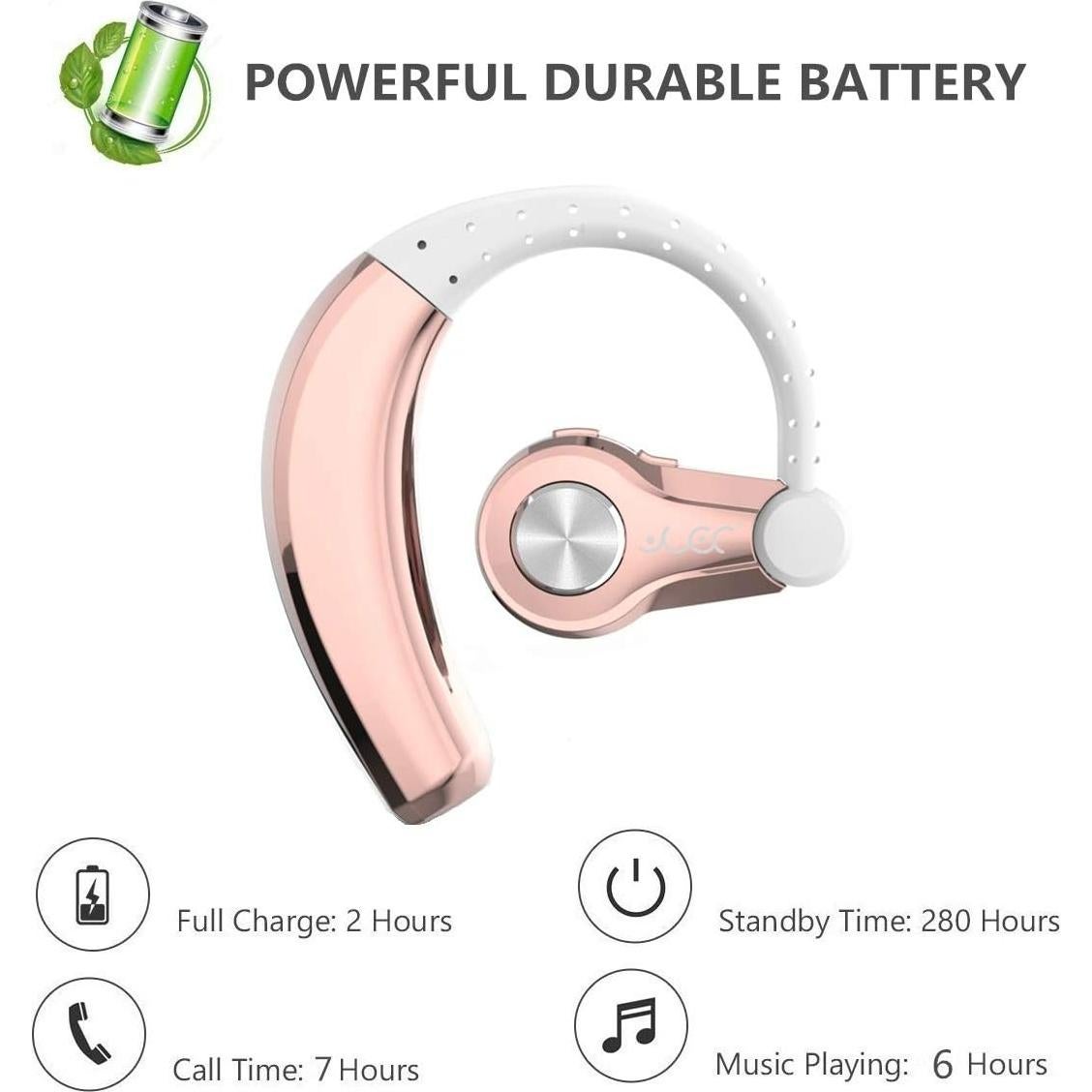 Auricular Inalámbrico PONYBRO T9 Oro Rosa, Sonido HiFi, 8 Horas