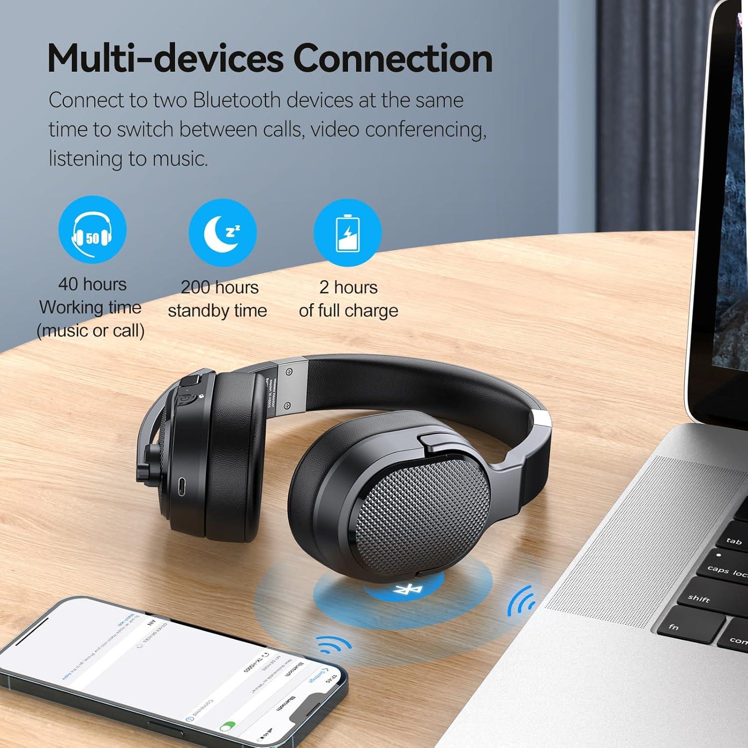 Auriculares Bluetooth TECKNET TK-HS005 con Cancelación de Ruido