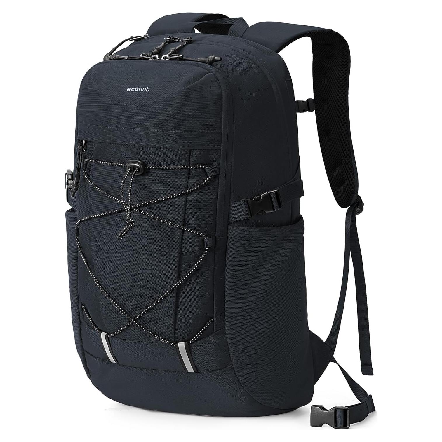 Mochila de Senderismo ECOHUB 30L Resistente al Agua Negra