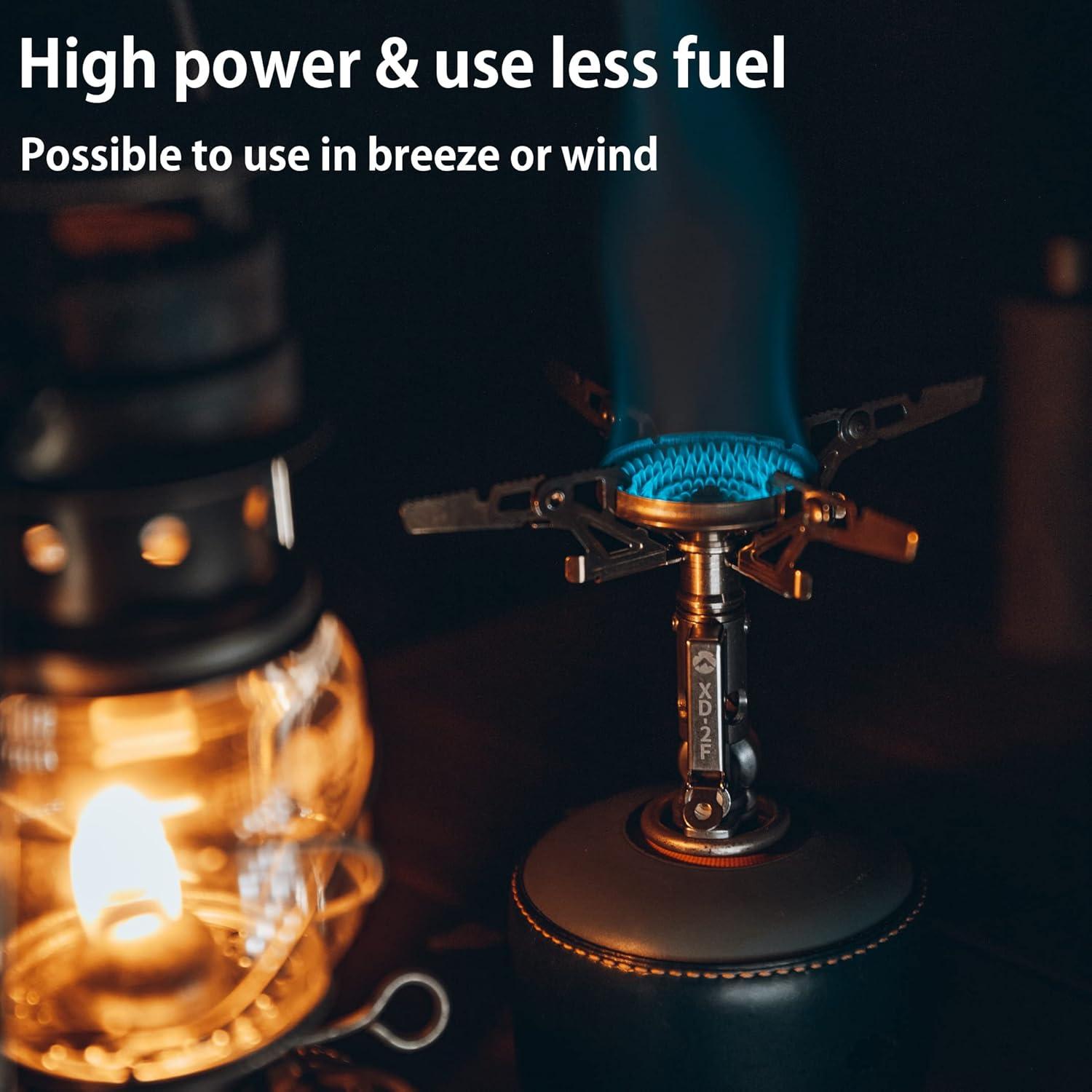 Estufa de Gas Portátil CAMPINGMOON XD-2F Plegable 3.3kW