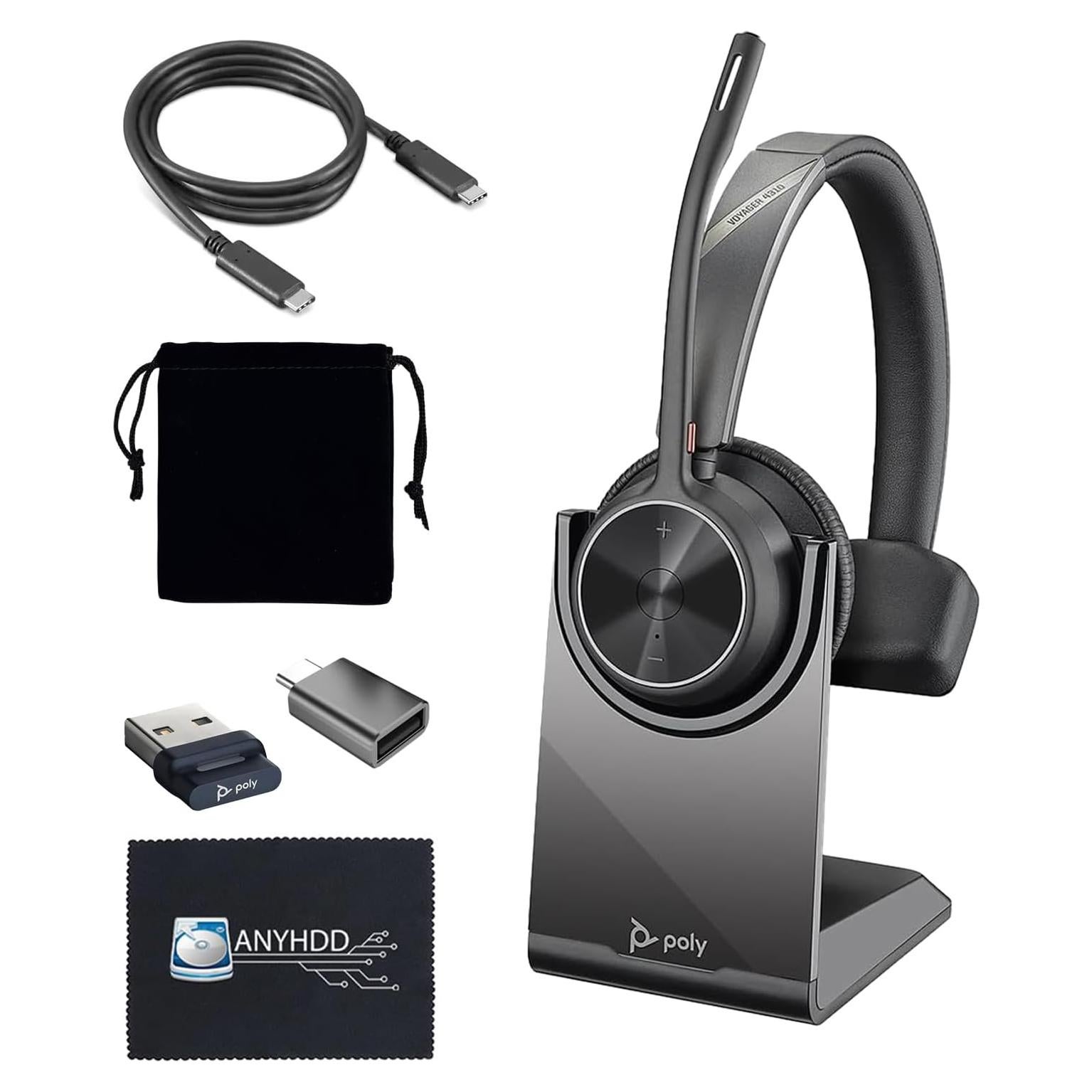 Auricular Inalámbrico Poly Voyager 4310 UC con Base de Carga