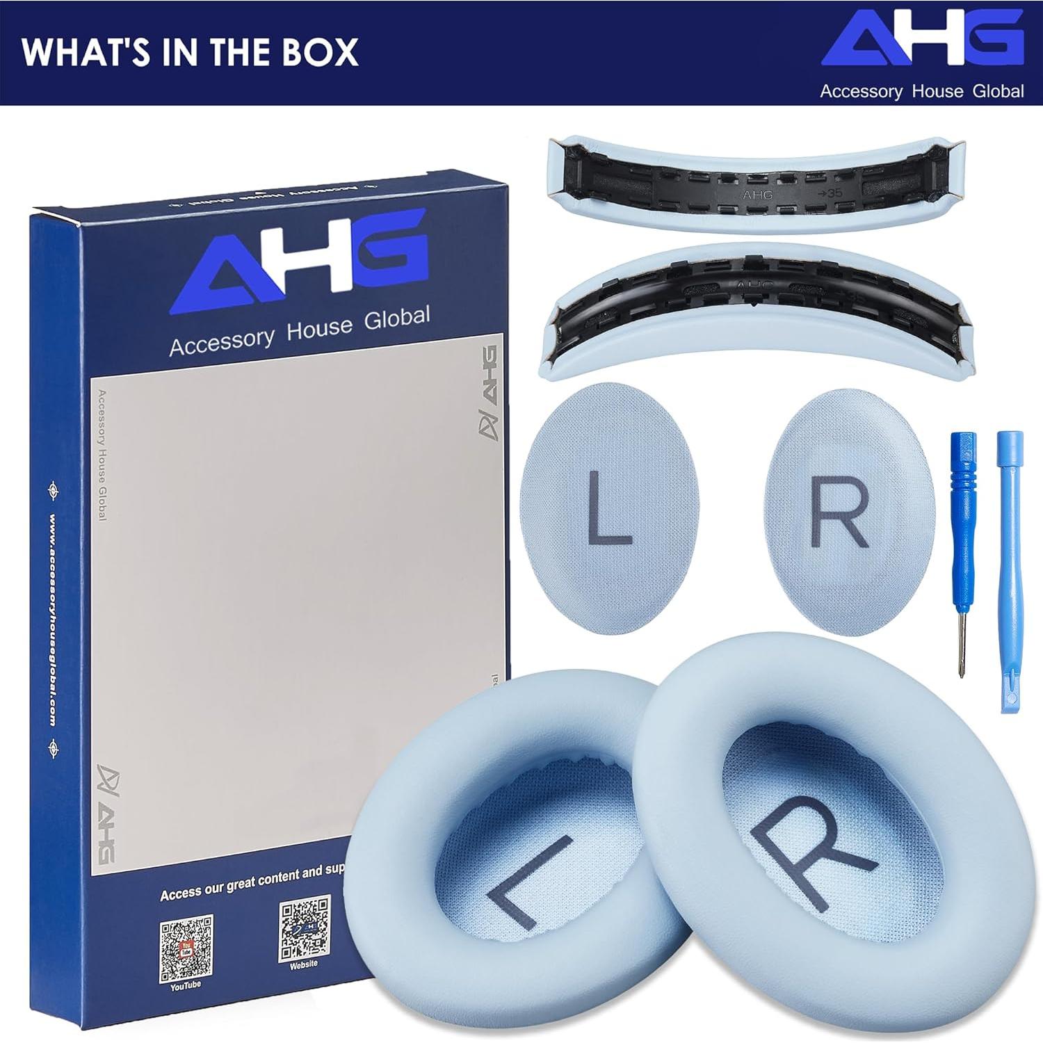 Almohadillas y diadema de reemplazo AHG para Bose QC45 QC35 II