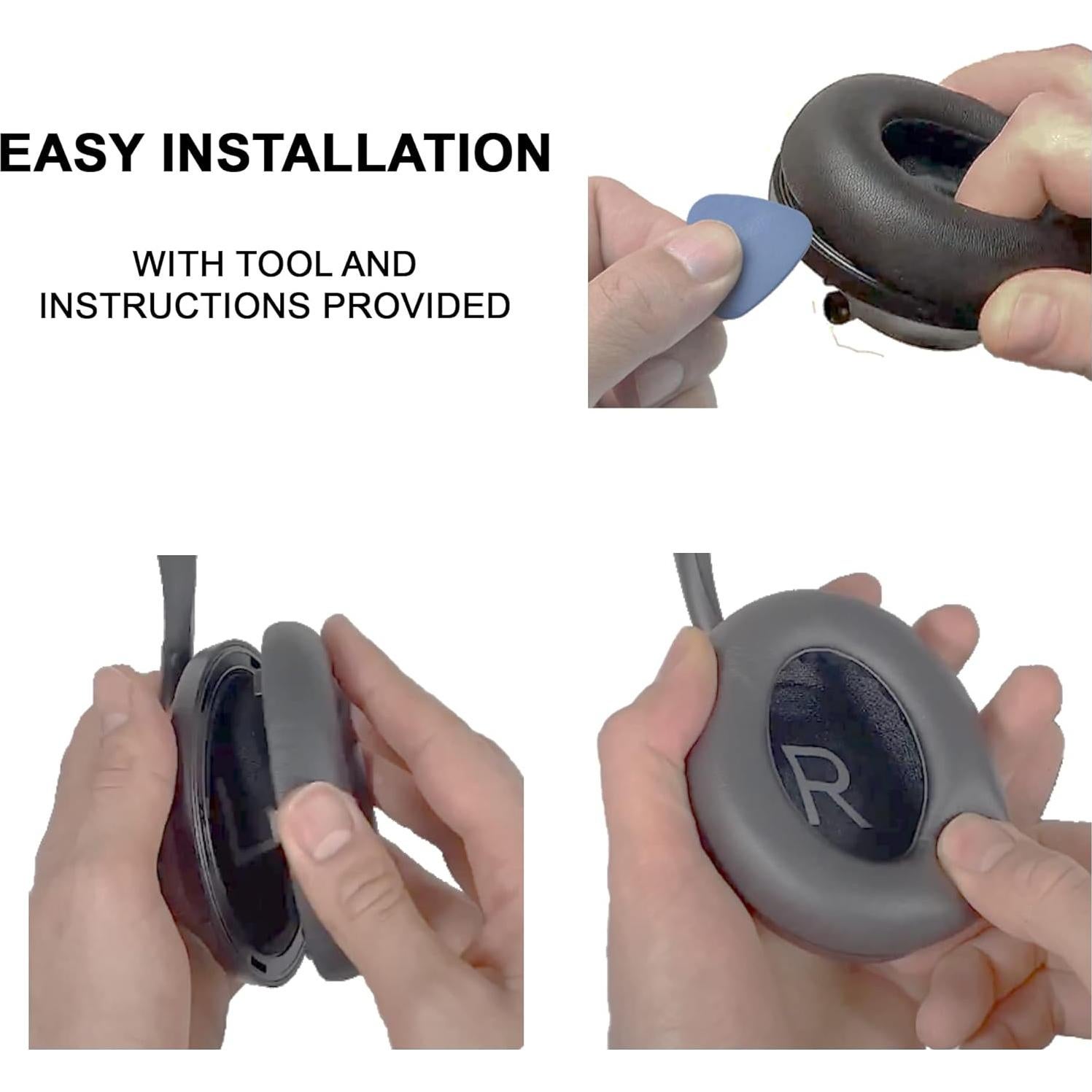 Almohadillas de cuero de cordero Bose NC700 - Negro