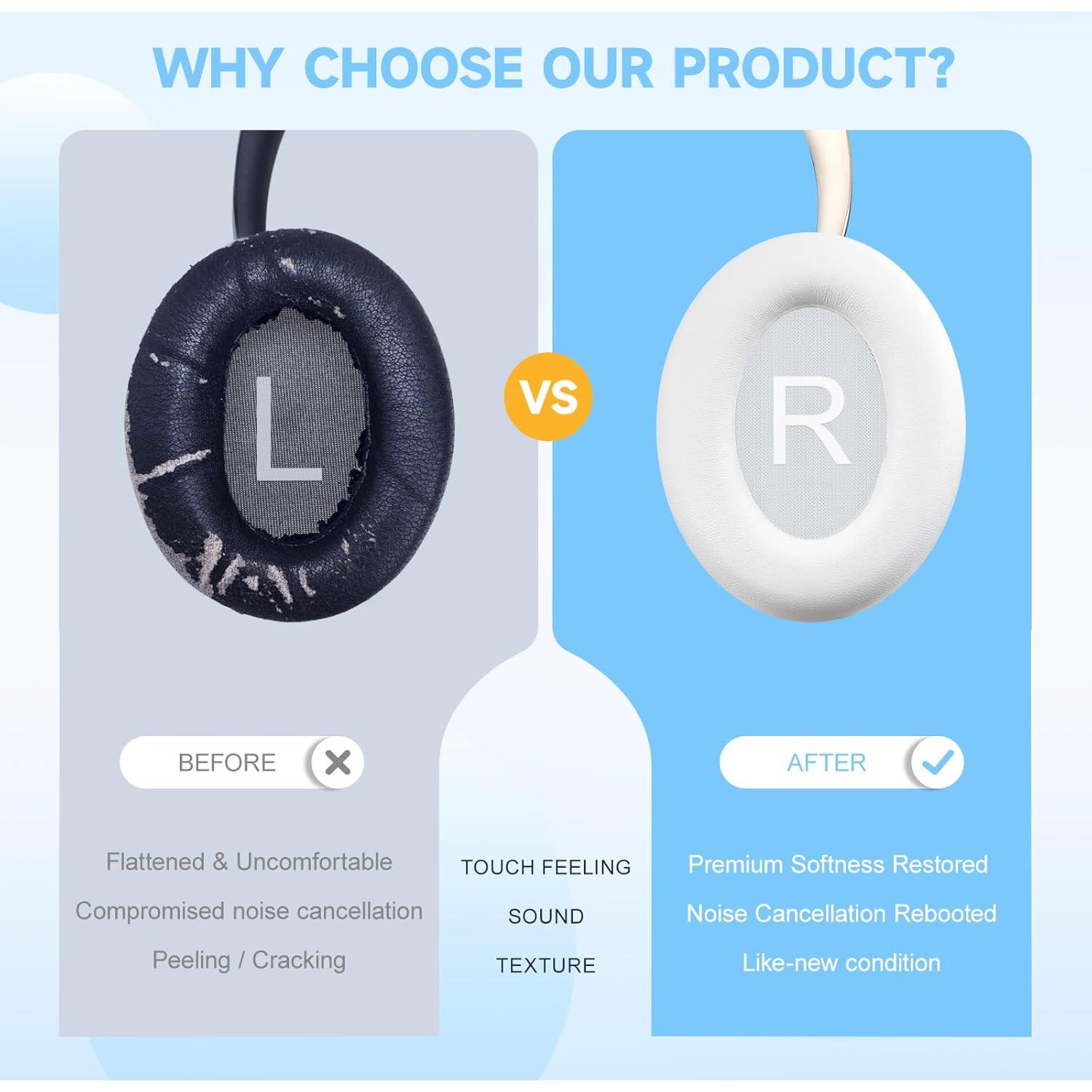 Almohadillas de Repuesto Bose NC700 - Cuero Suave y Espuma