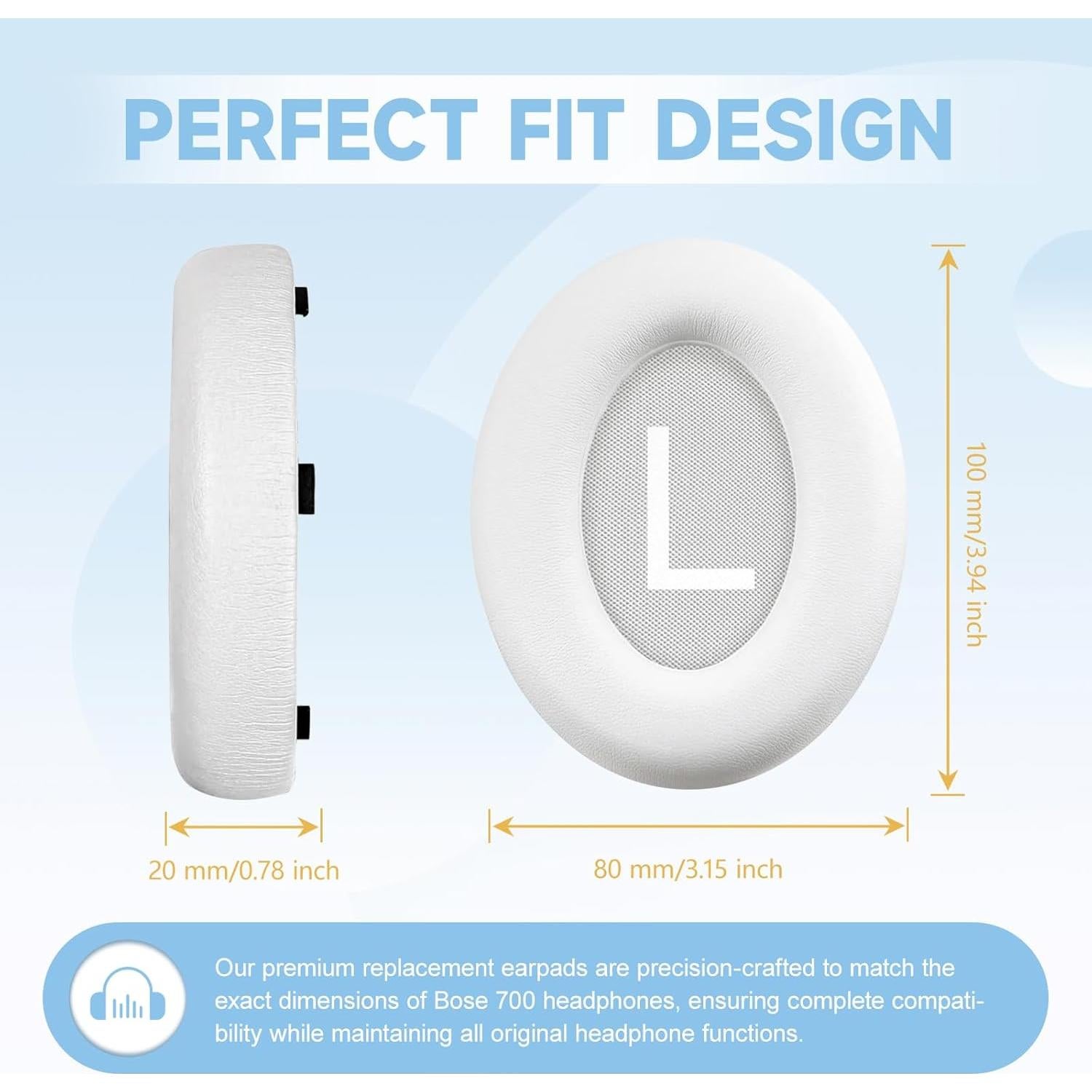 Almohadillas de Repuesto Bose NC700 - Cuero Suave y Espuma