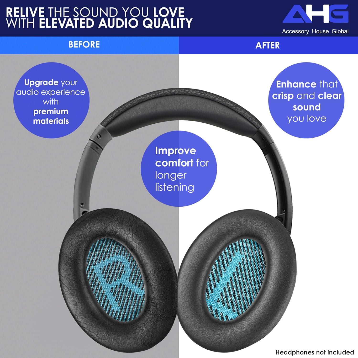 Almohadillas de Reemplazo AHG para Auriculares Bose QC25