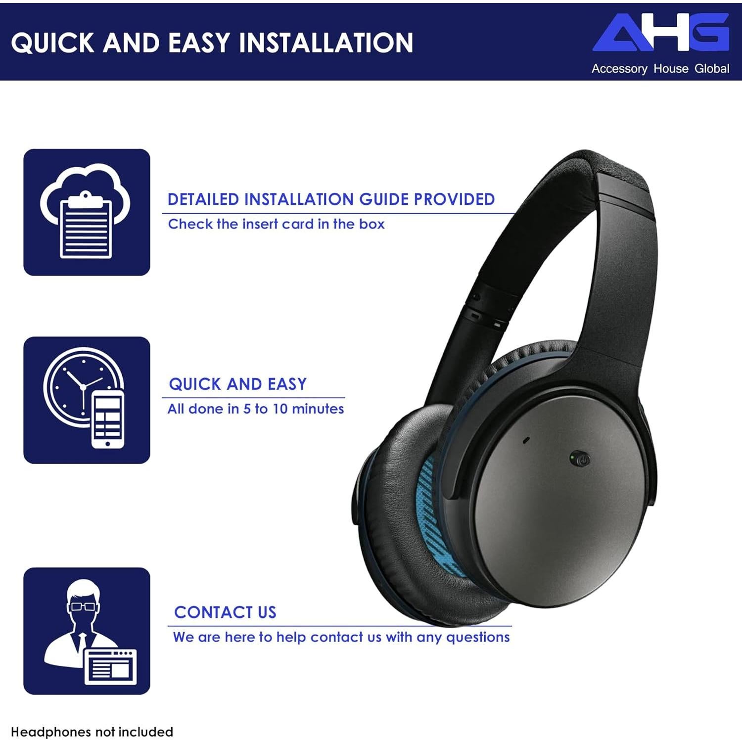 Almohadillas de Reemplazo AHG para Auriculares Bose QC25