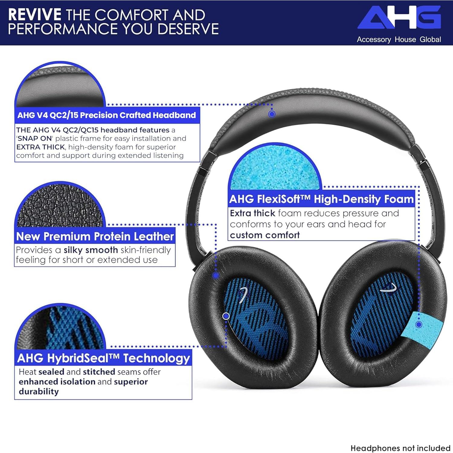 Almohadillas de Reemplazo para Auriculares Bose QC2 QC15 - AHG