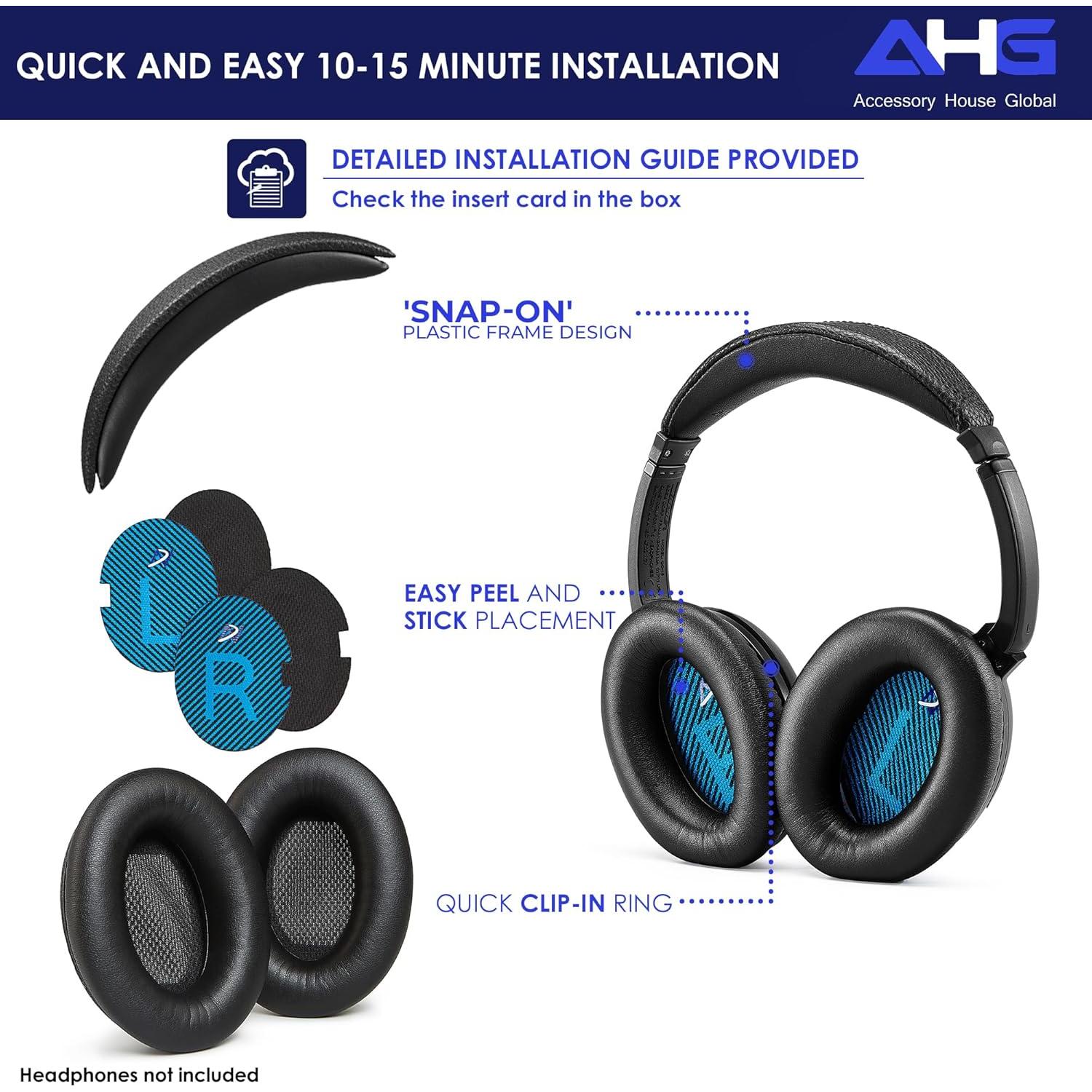 Almohadillas de Reemplazo para Auriculares Bose QC2 QC15 - AHG