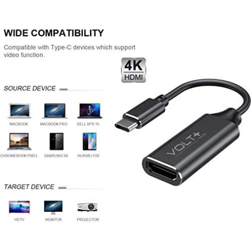 Adaptador HDMI 8K/4K VOLT PLUS TECH USB-C a HDMI 2.1b