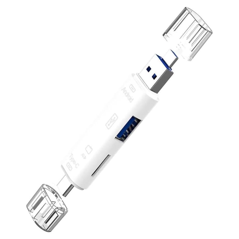 Lector de Tarjetas 5 en 1 VOLT+ USB-C MicroUSB SD Blanco