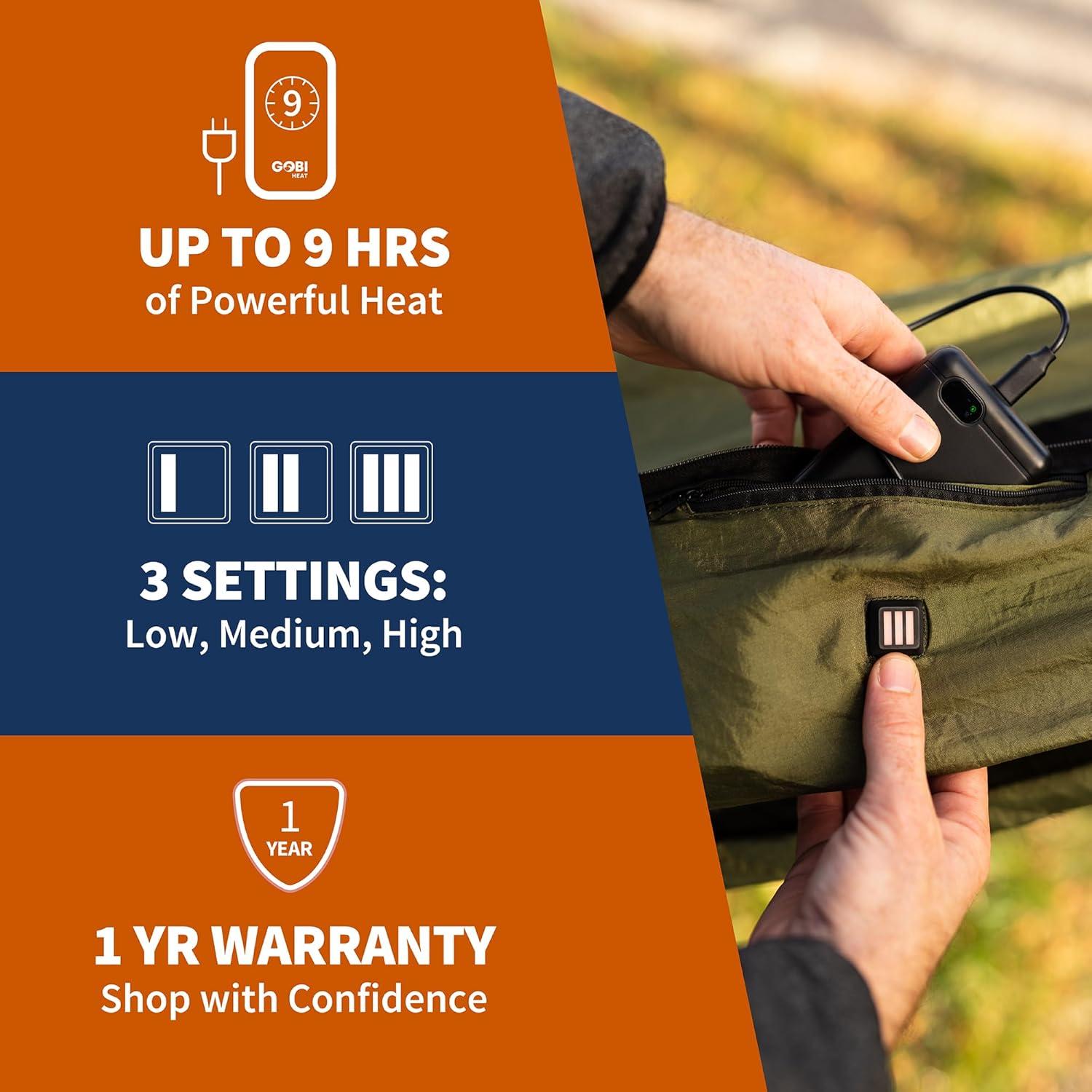 Hamaca Calentada Gobi Heat Eclipse - 3 Zonas de Calor