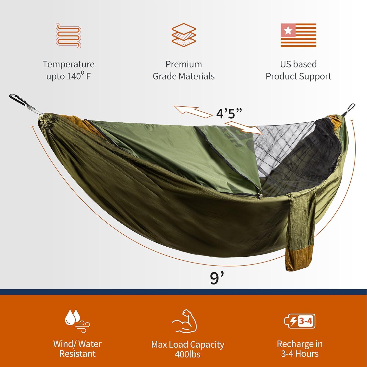 Hamaca Calentada Gobi Heat Eclipse - 3 Zonas de Calor