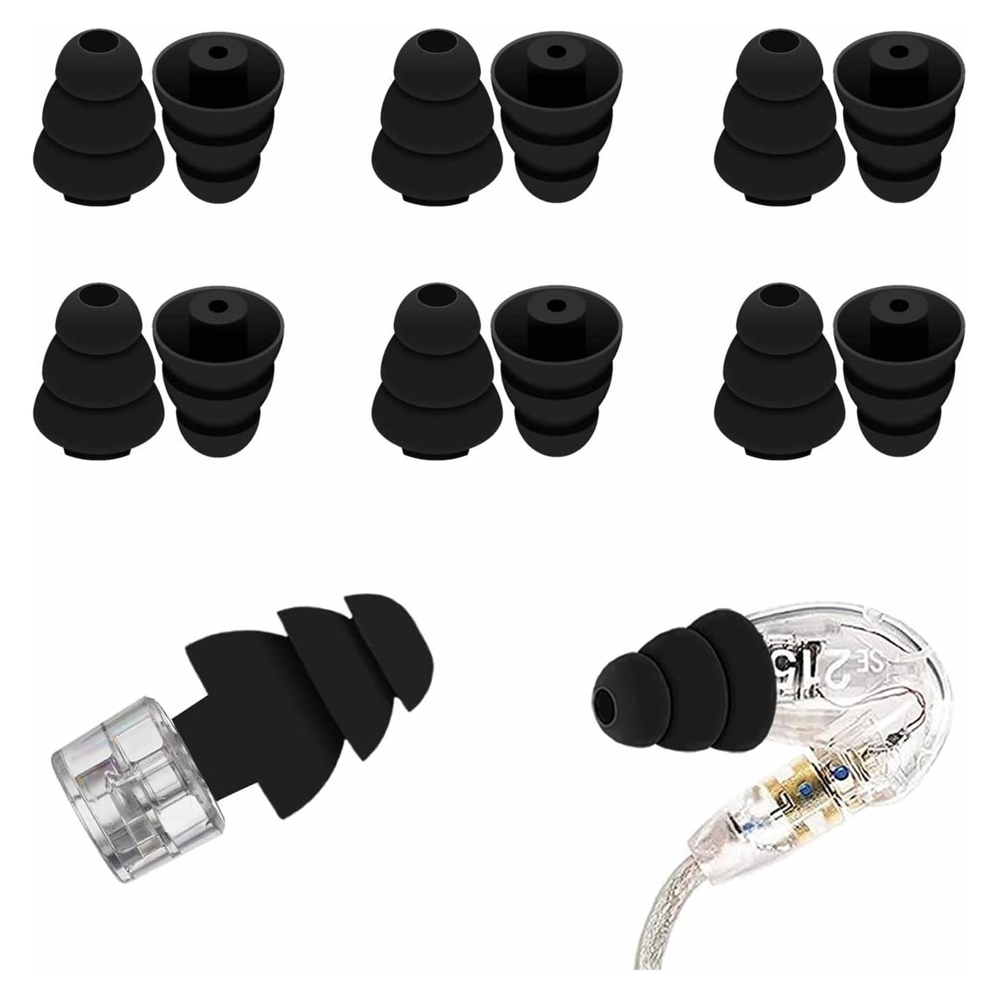 Tapones de Silicona IiEXCEL 6 Pares Tamaño Pequeño 2mm