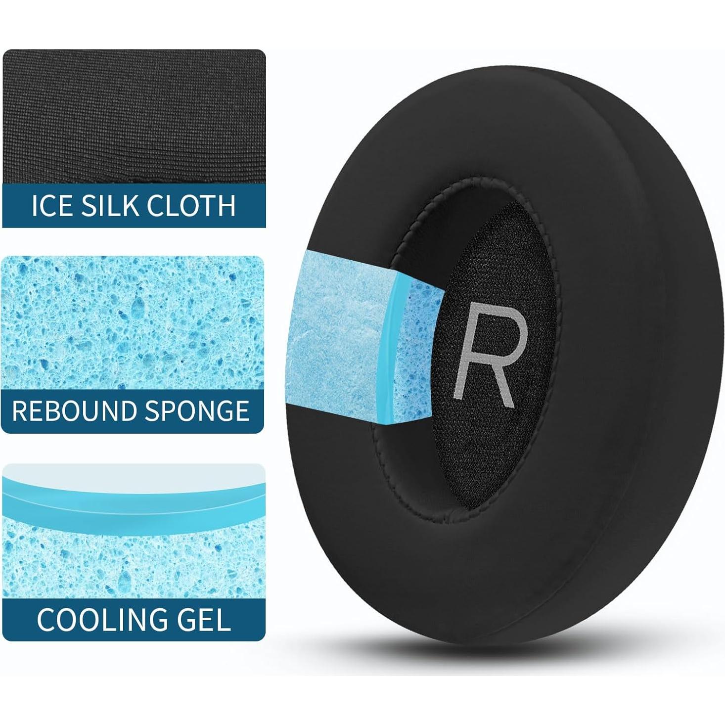 Almohadillas de Repuesto Joghaw para Auriculares Bose NC700 - Gel Refrigerante y Aislamiento Acústico - Negro