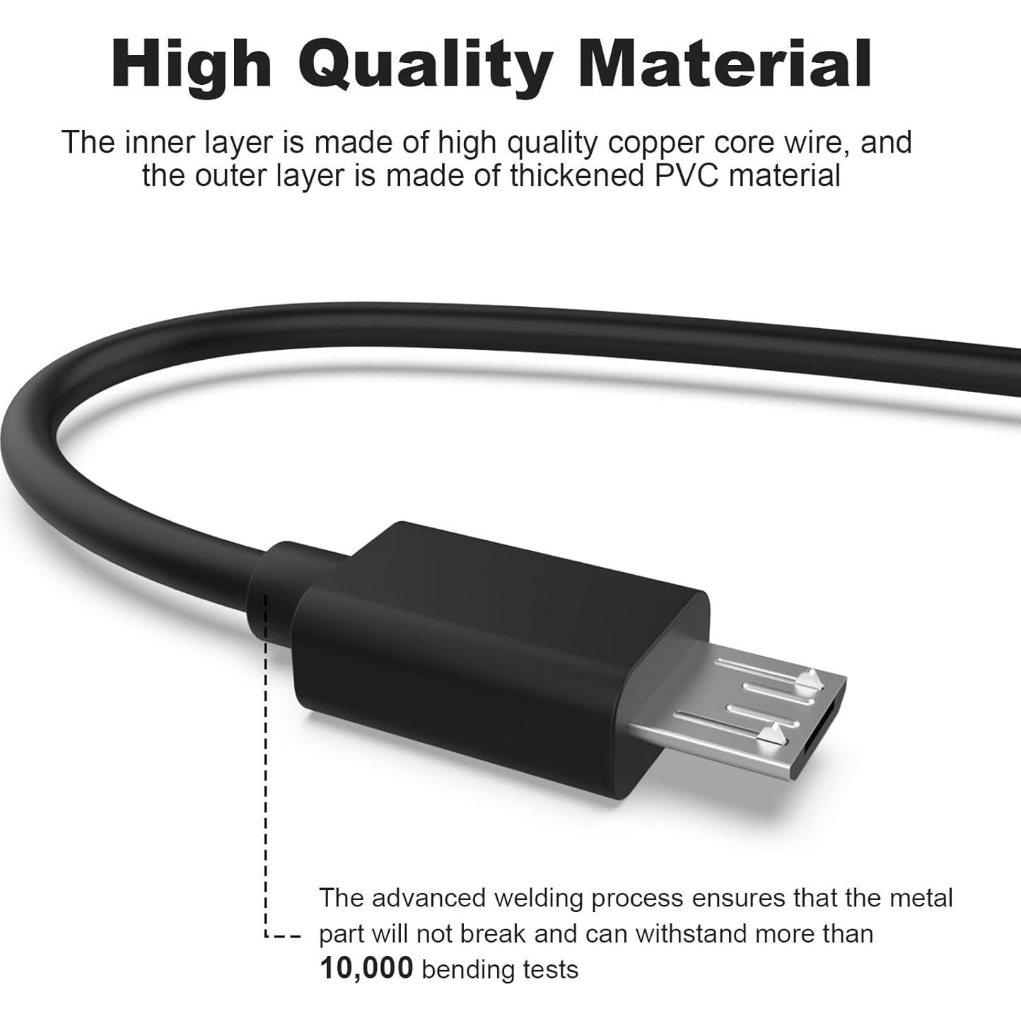 Cable de Carga Micro USB Zosvoses para Bose QC35 y QC25 - 25 cm
