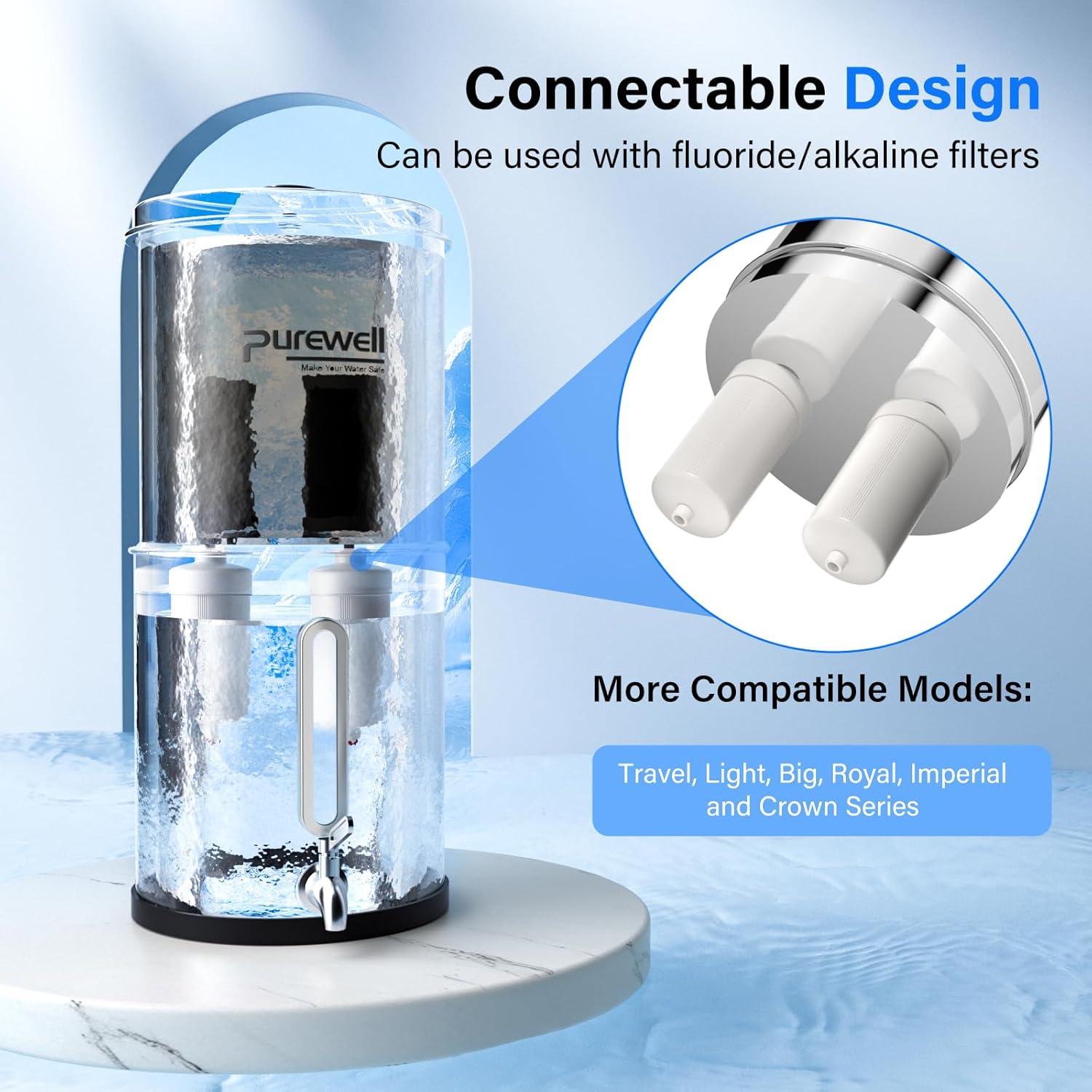 Filtros de Agua Purewell PF-1 Mejorados 3 Etapas - Paquete de 2