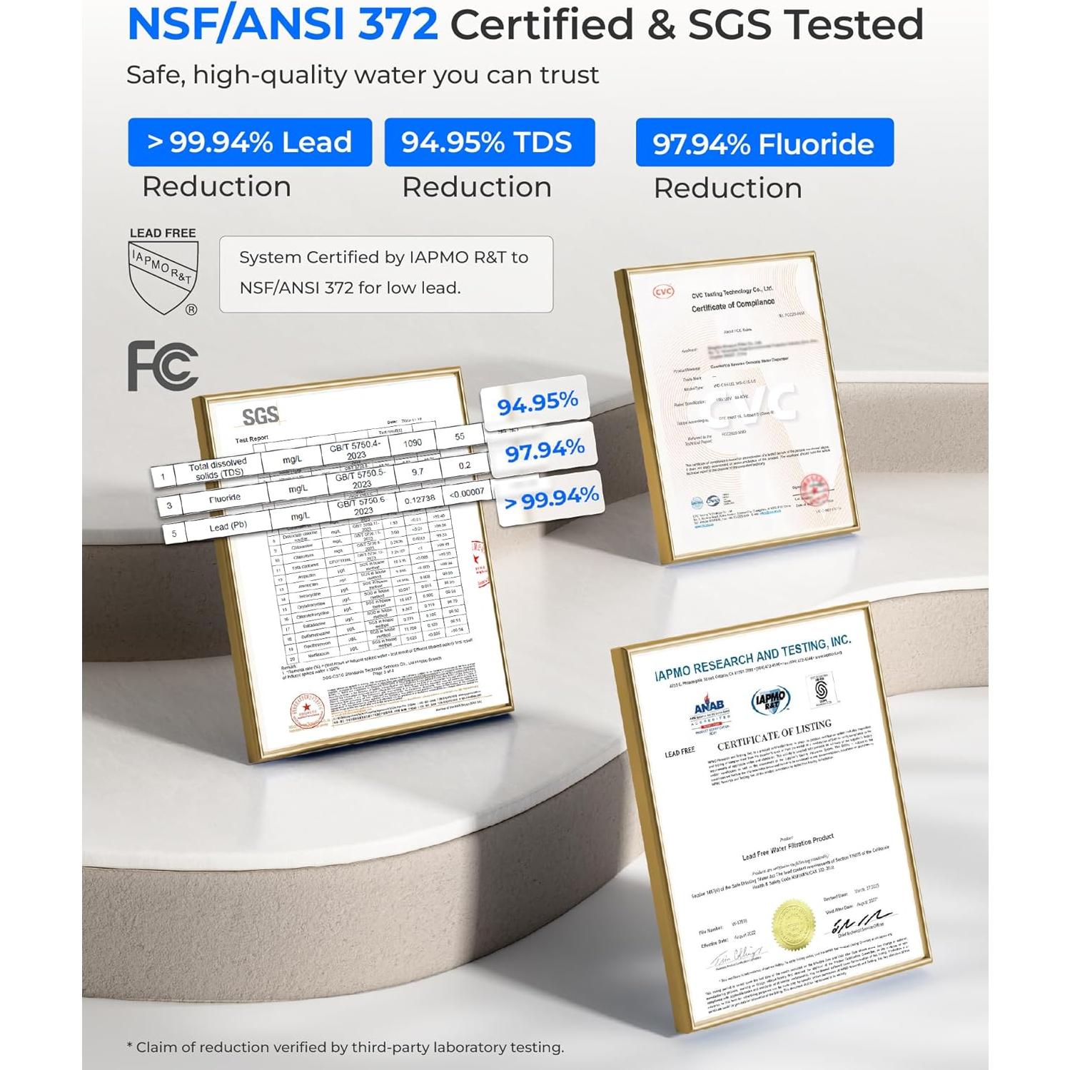 Calentador Instantáneo Waterdrop WD-C1H 6 Etapas Ósmosis Inversa