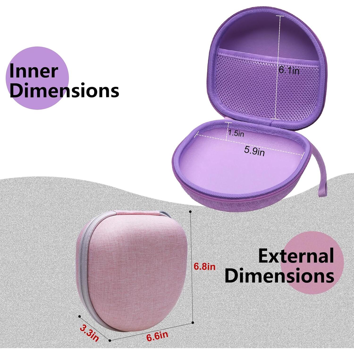 Funda Plegable LTGEM para Auriculares Over-Ear Púrpura