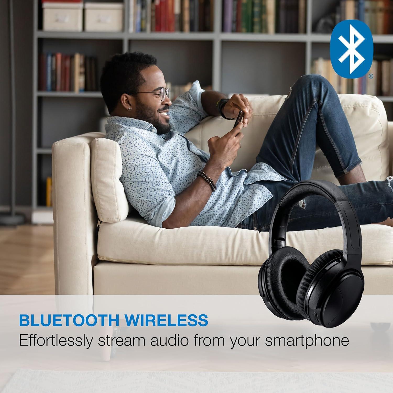 Auriculares Bluetooth iLive IAHN40B con Cancelación de Ruido