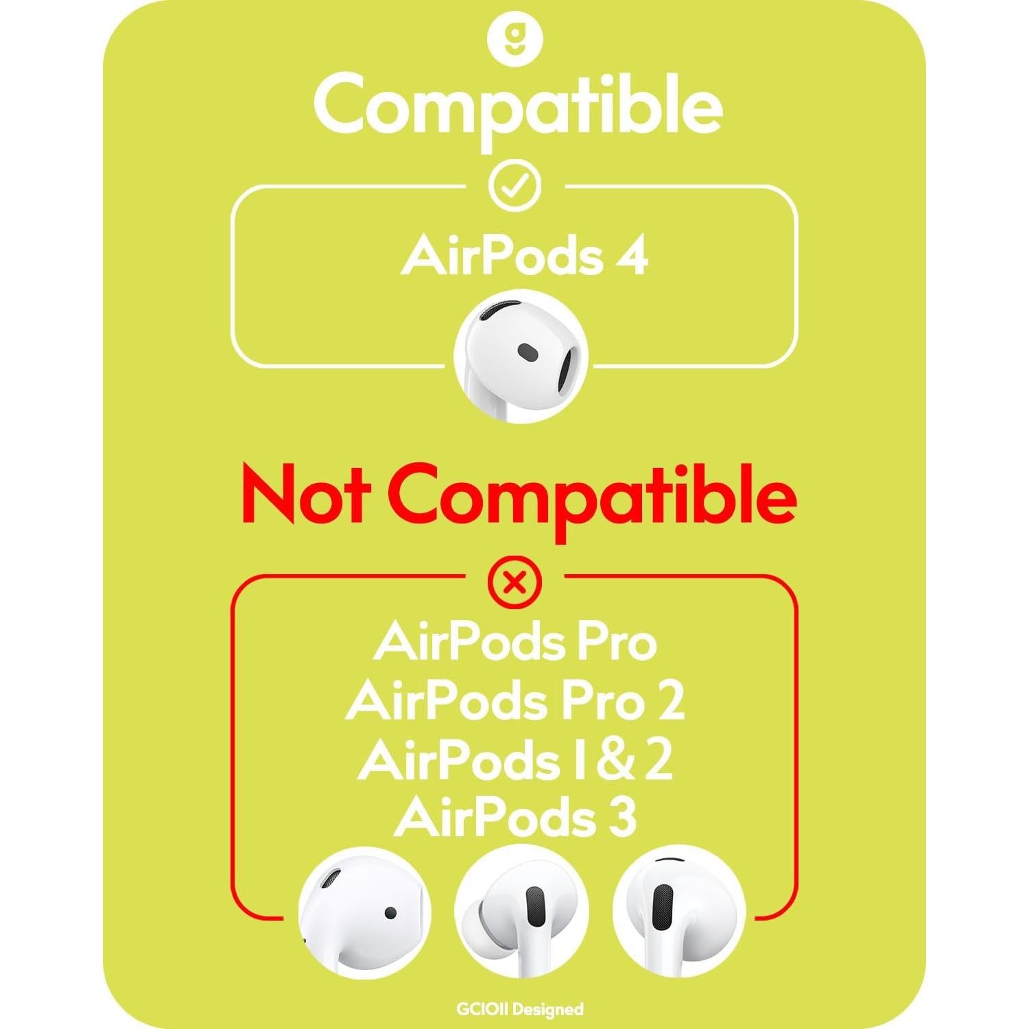 Puntas para Oídos Gcioii 3 Pares Silicona AirPods 4