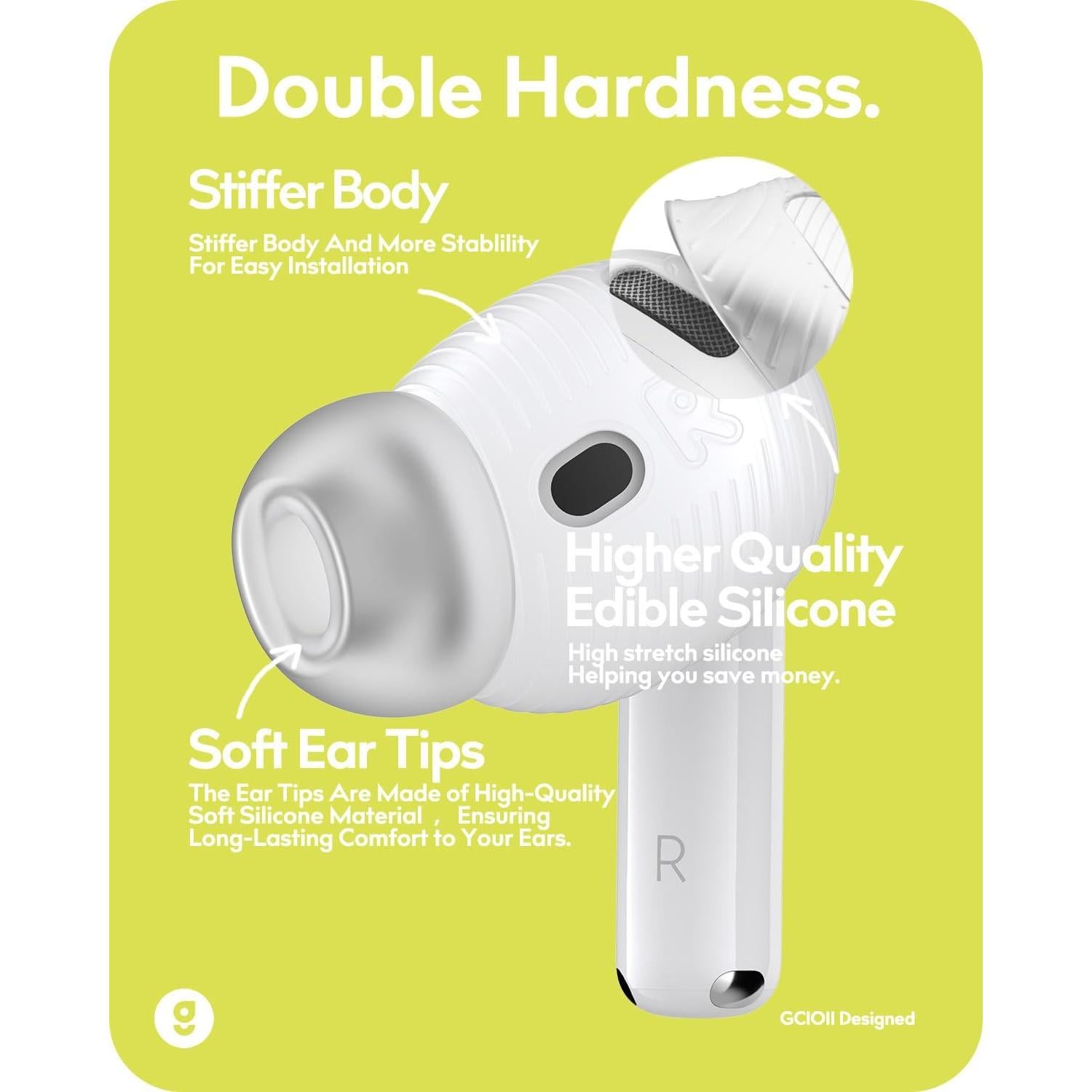 Puntas para Oídos Gcioii 3 Pares Silicona AirPods 4