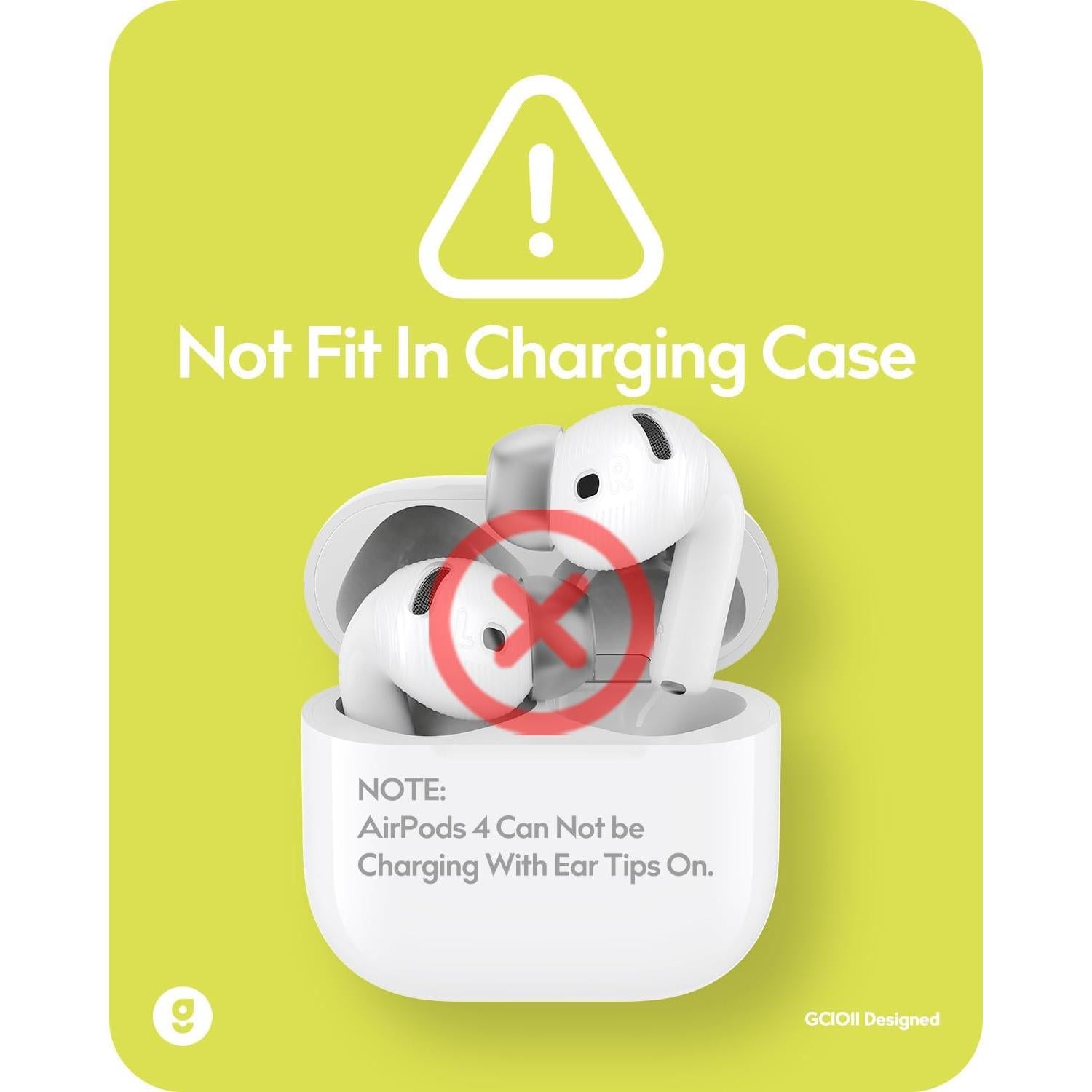 Puntas para Oídos Gcioii 3 Pares Silicona AirPods 4