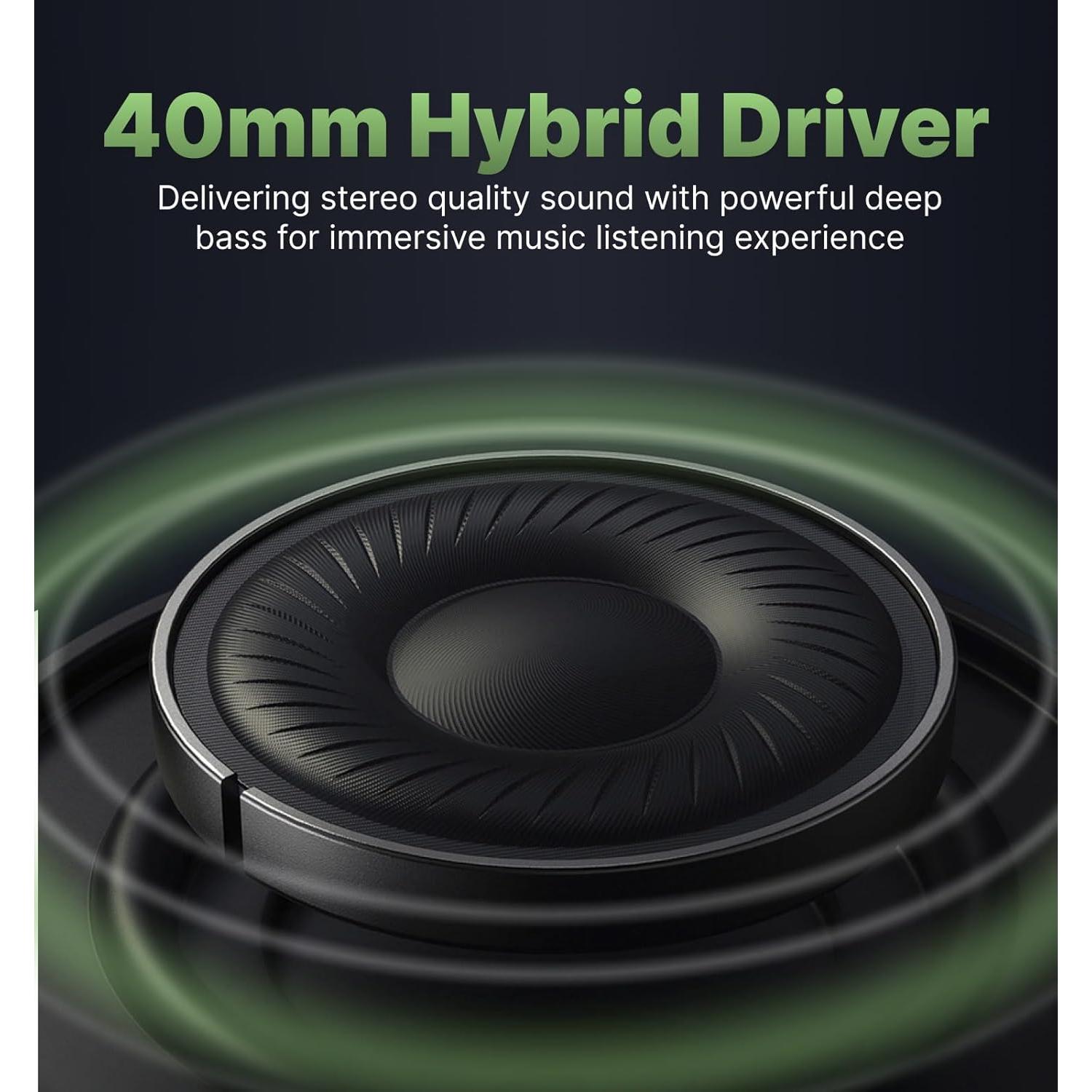 Auriculares Hmusic MS04 ANC sobre la Oreja 80H Bluetooth 5.3