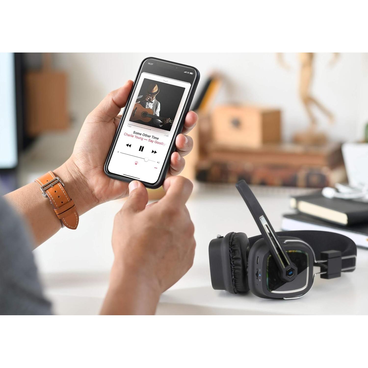 Auriculares Inalámbricos Bluetooth 5.0 Aluratek ABHS02F Over-Ear