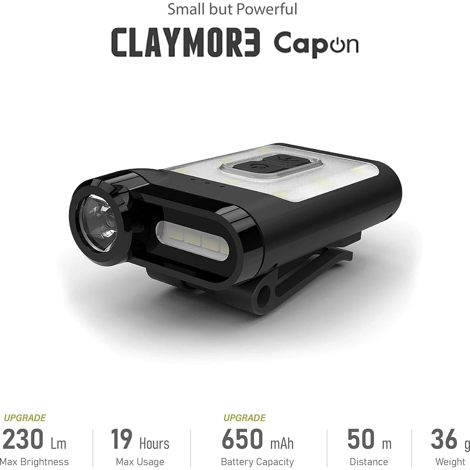 Linterna Frontal Recargable Claymore Capon 65A+ Tan 230 Lúmenes