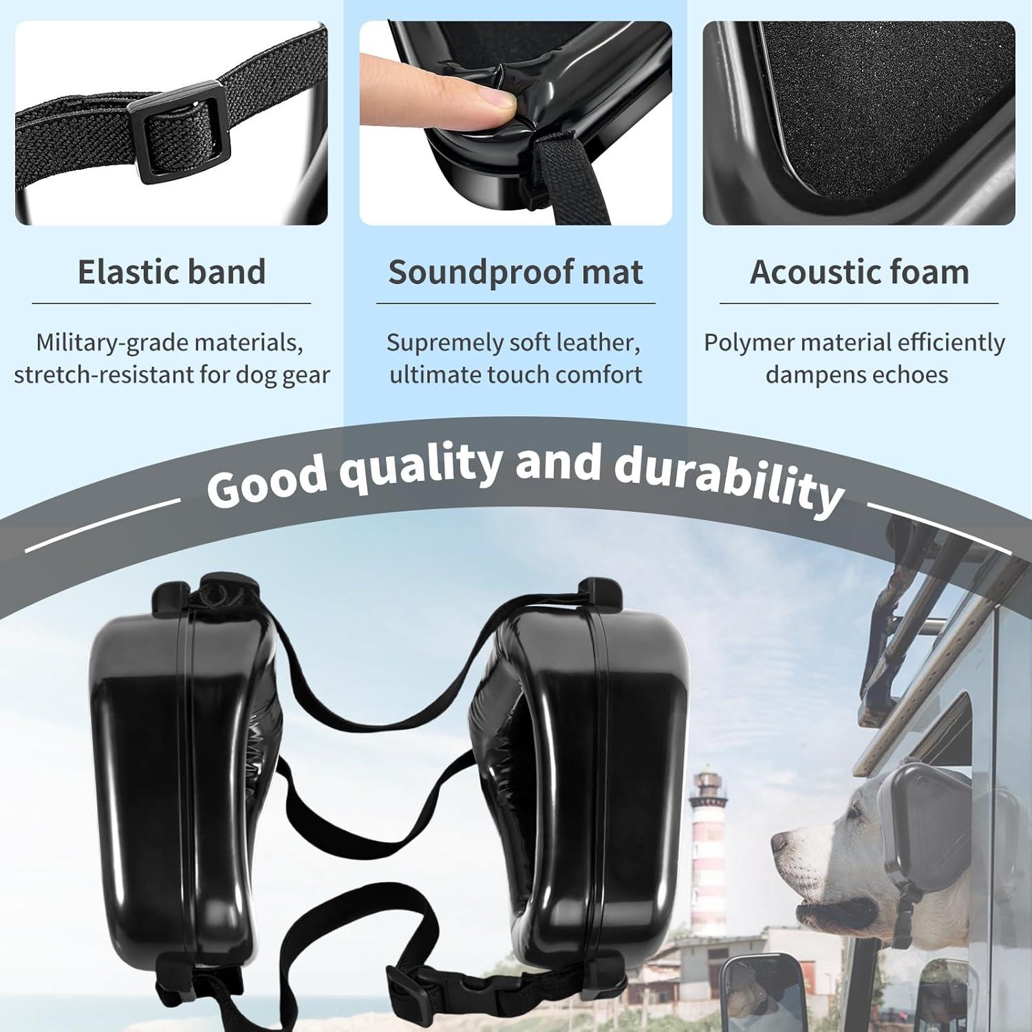 Orejeras para Perros Uaidie - Canceladoras de Ruido, Negro