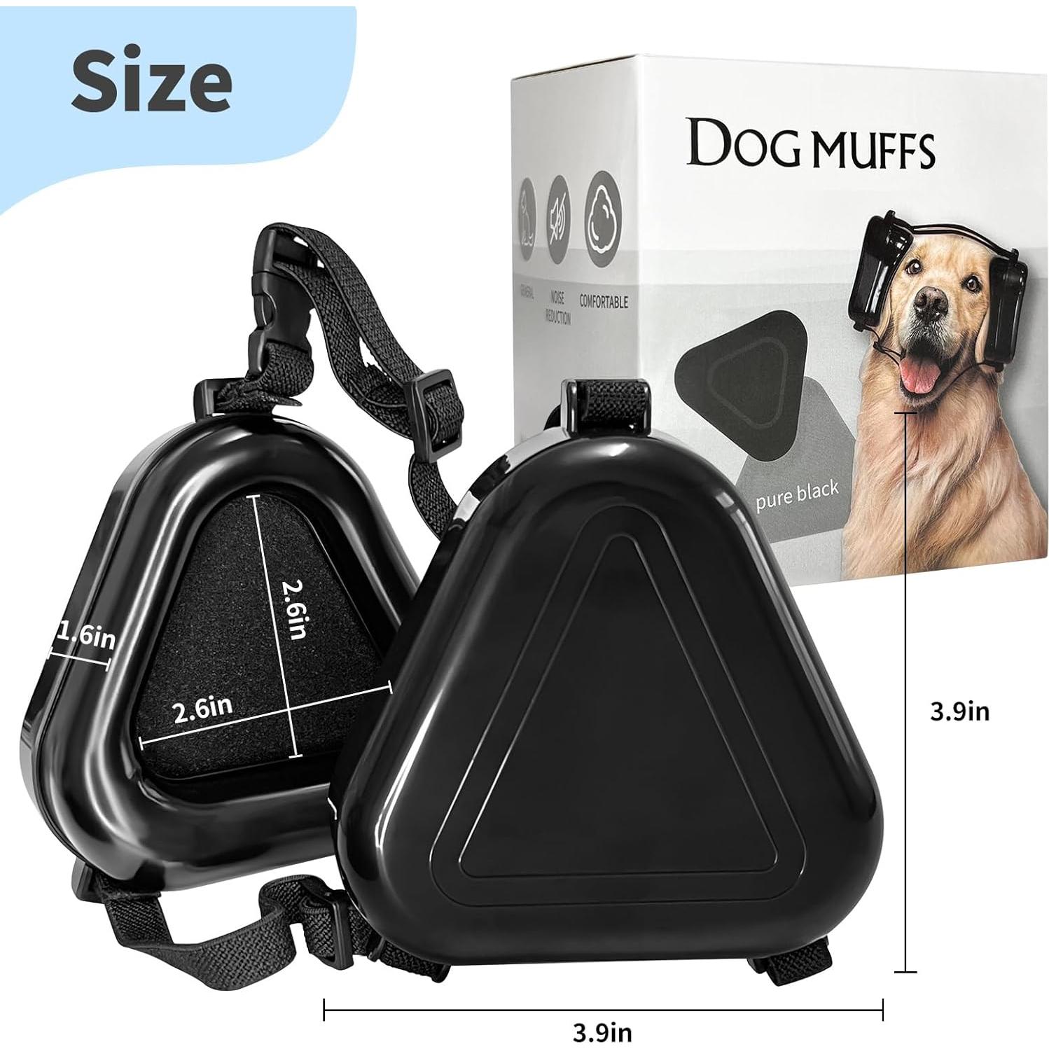 Orejeras para Perros Uaidie - Canceladoras de Ruido, Negro