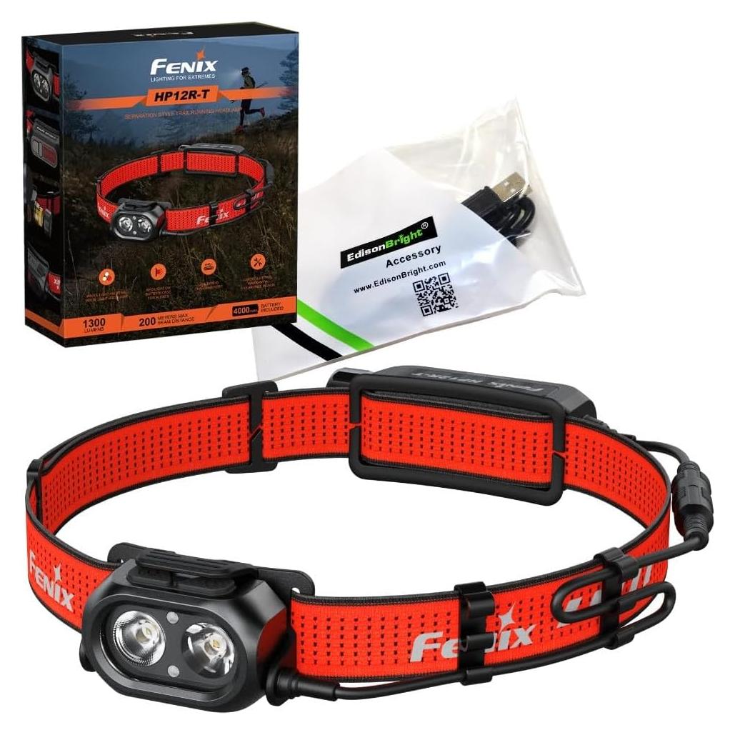 Linterna Frontal Fenix HP12R-T 1300 Lúmenes LED USB-C Rojo