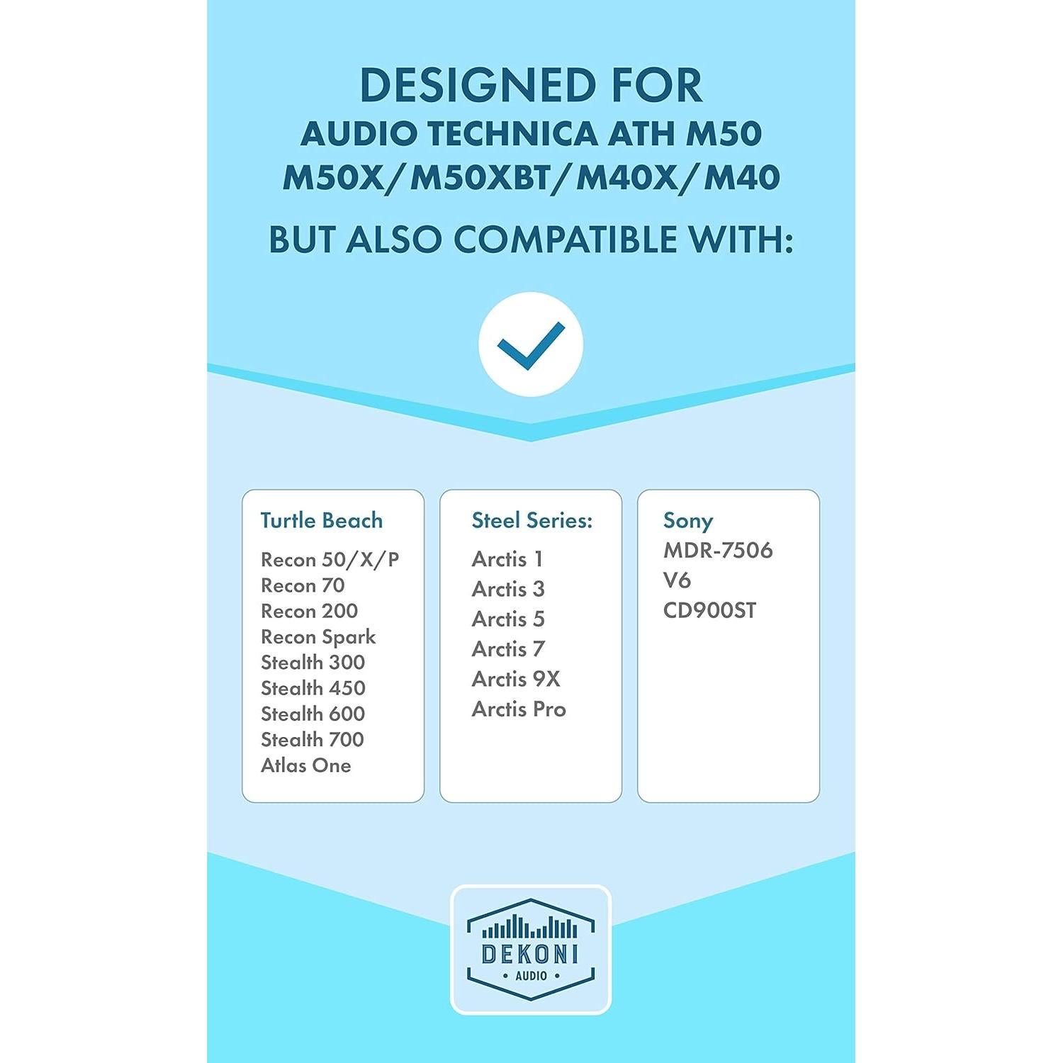 Almohadillas Dekoni Audio Cuero Elegido para ATH-M50X