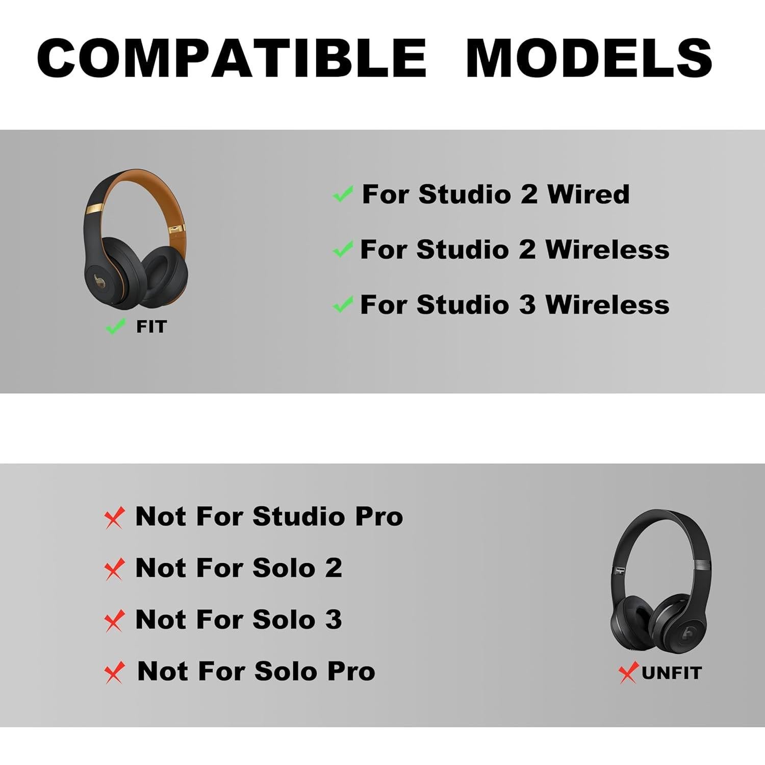 Almohadillas de Repuesto ZORIVASTRA para Beats Studio 2 y 3