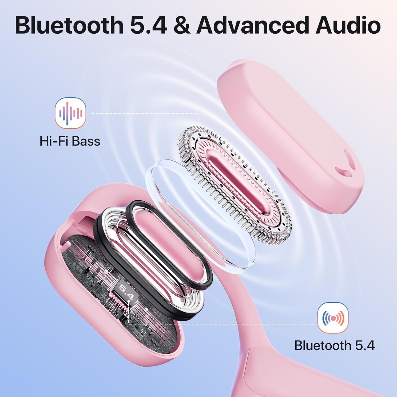 Auriculares Bluetooth 5.4 CPTEA G3 con micrófono y cancelación de ruido