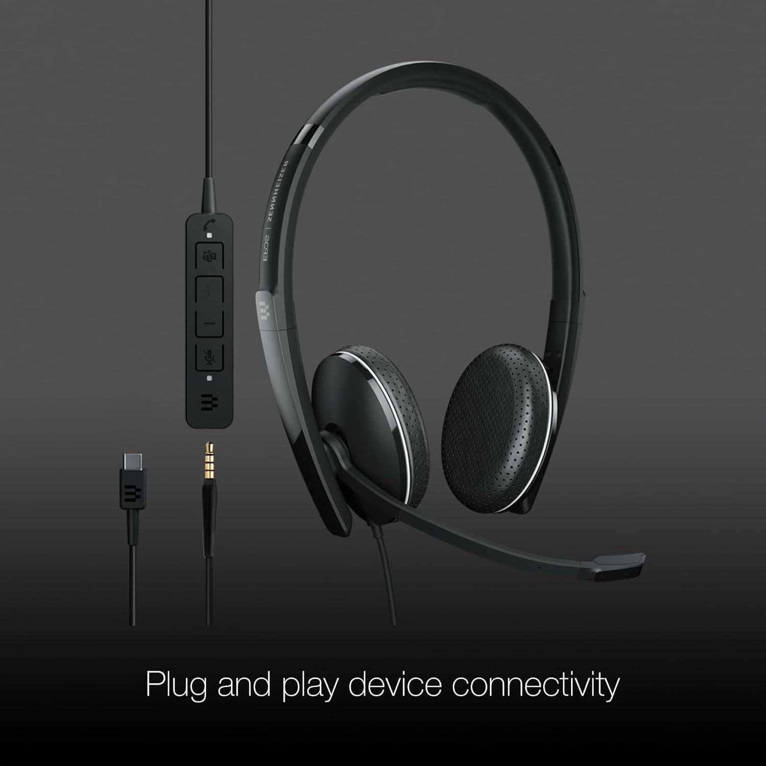 Auricular Estéreo USB-C EPOS 165T Certificado para Teams