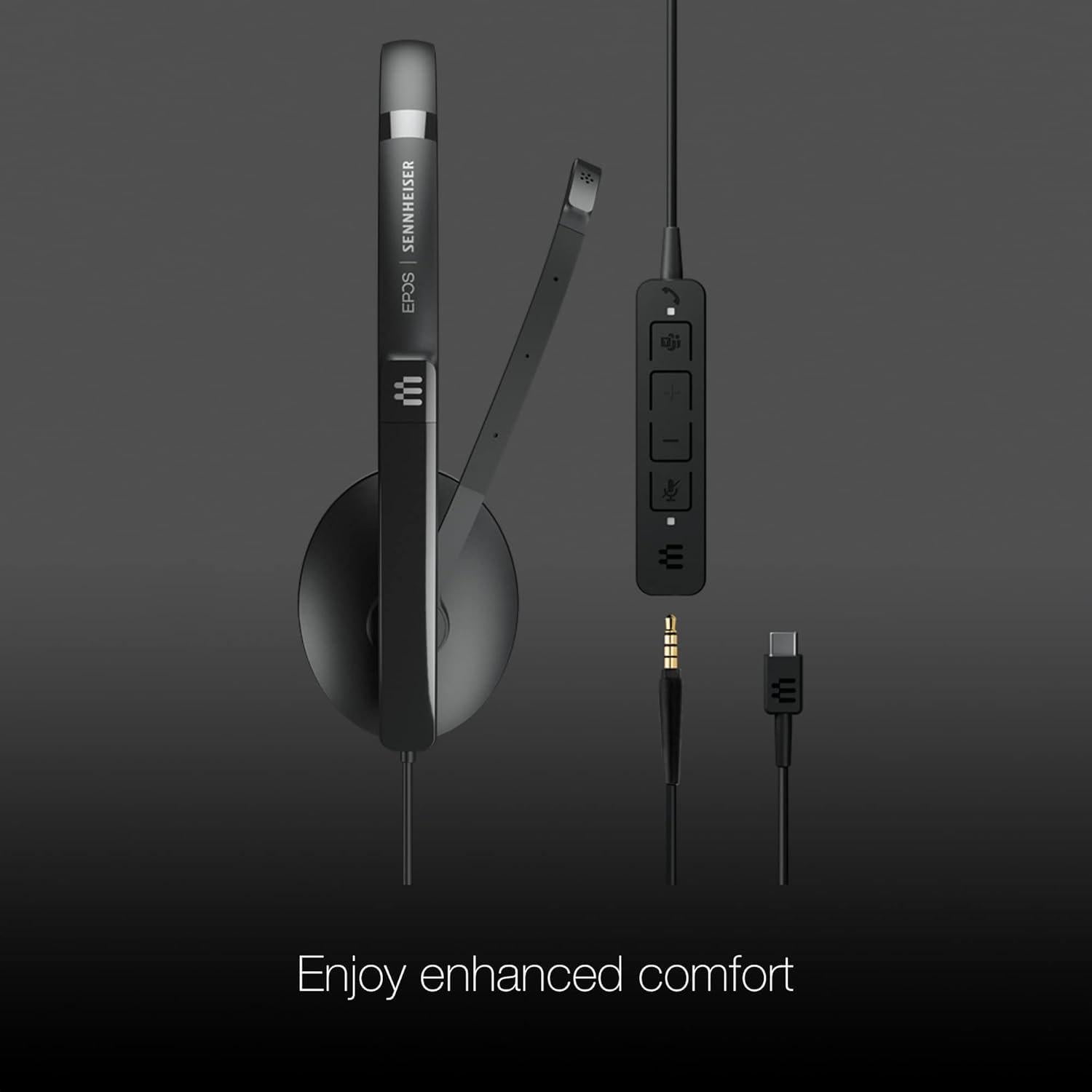 Auricular Estéreo USB-C EPOS 165T Certificado para Teams