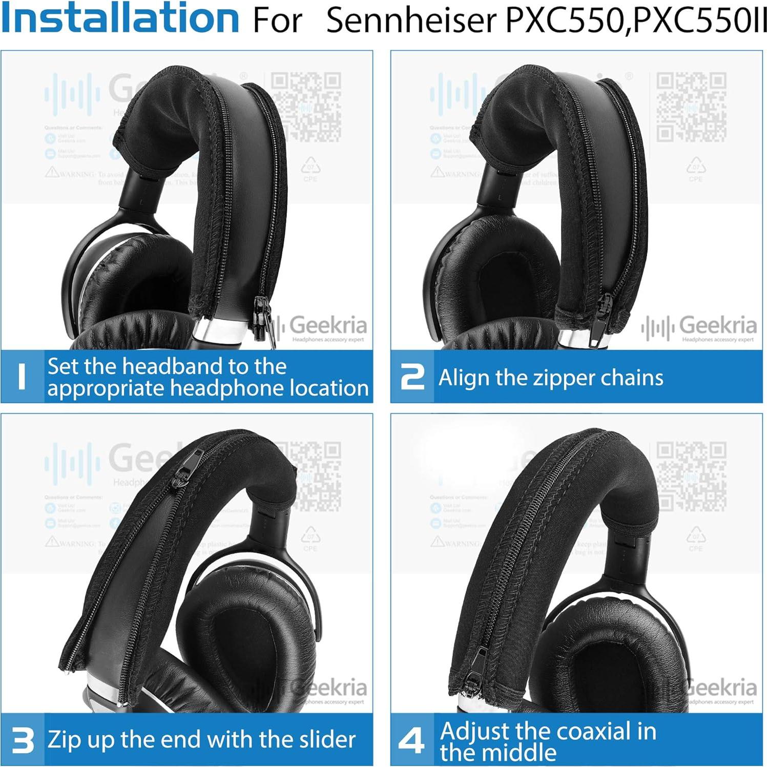 Cubierta de Banda para Auriculares Geekria Sennheiser PXC 550 II